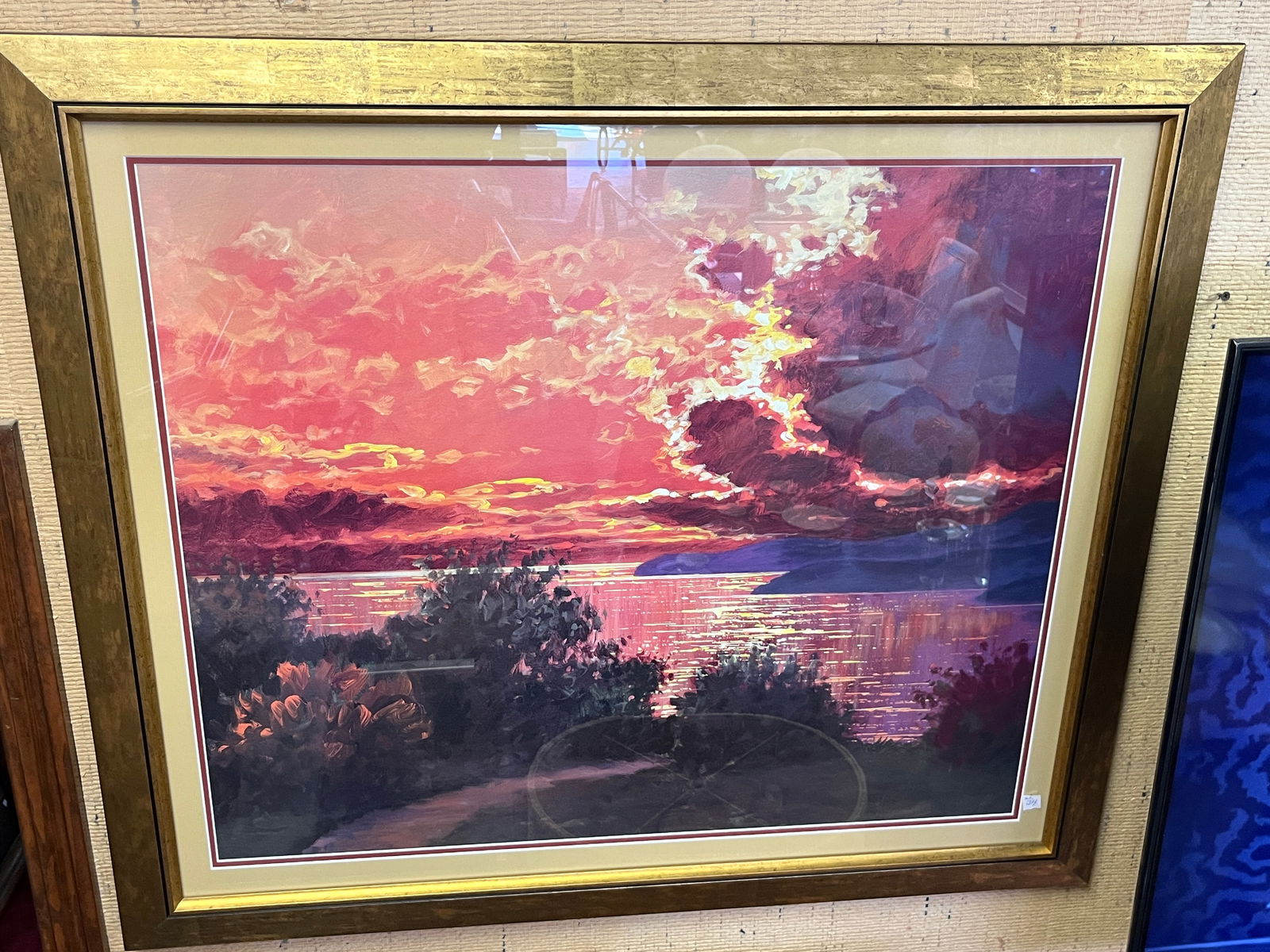 Gold Wood Frame 31x36.5 Print 'Sunset' (1 of 1)