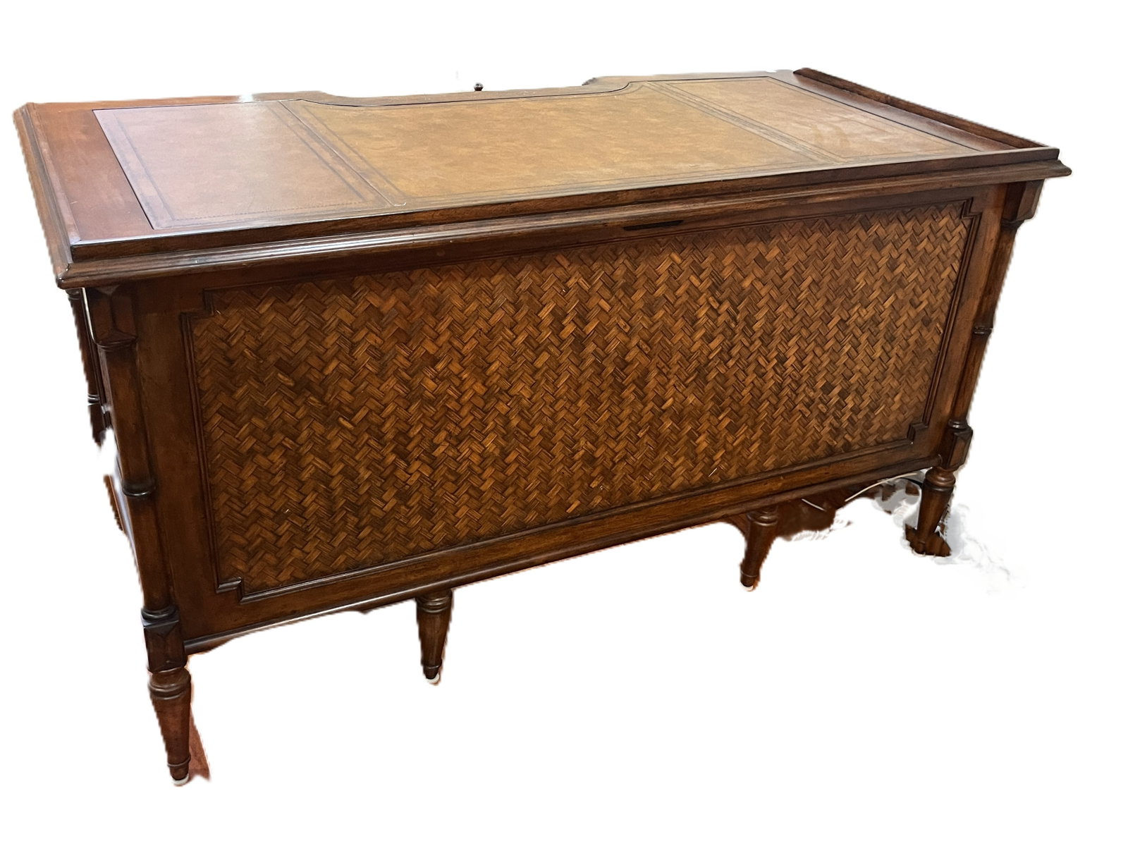 Tommy Bahama Rattan & Wood Desk in Tropical Resort Style (1 of 6)