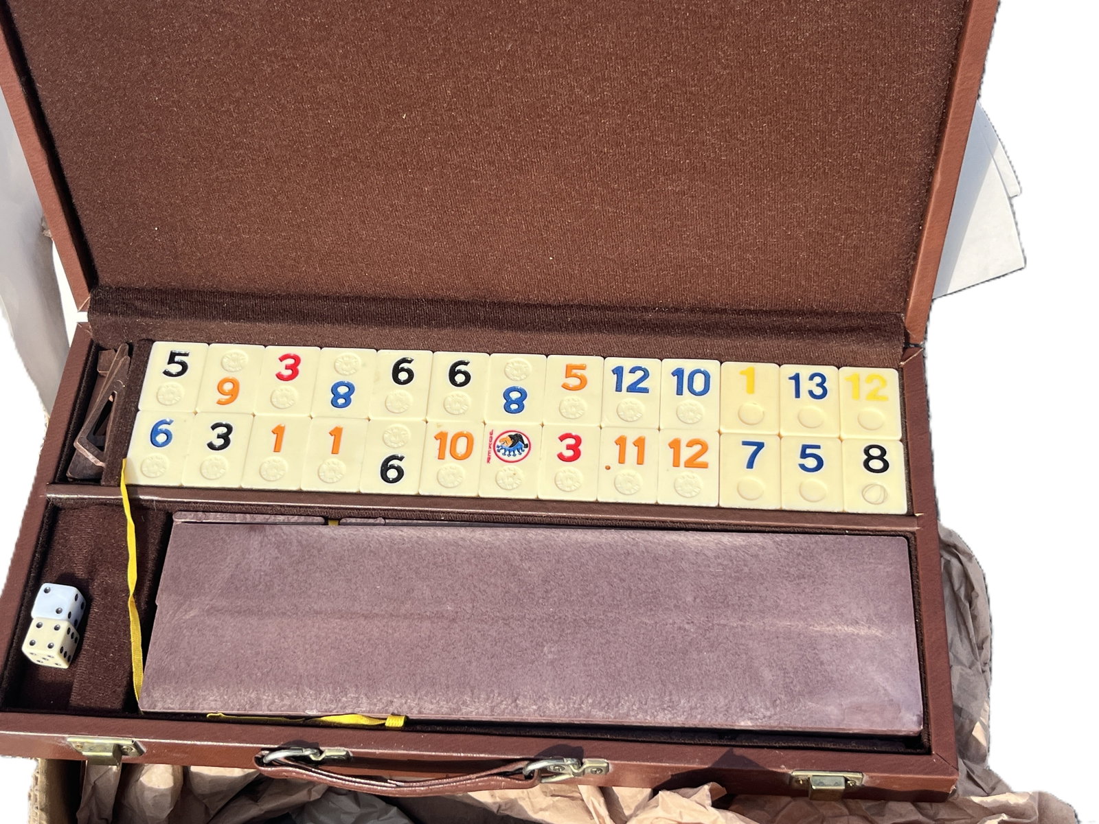 Vintage Rummikub Tile Game Set in Fitted Travel Case (1 of 1)