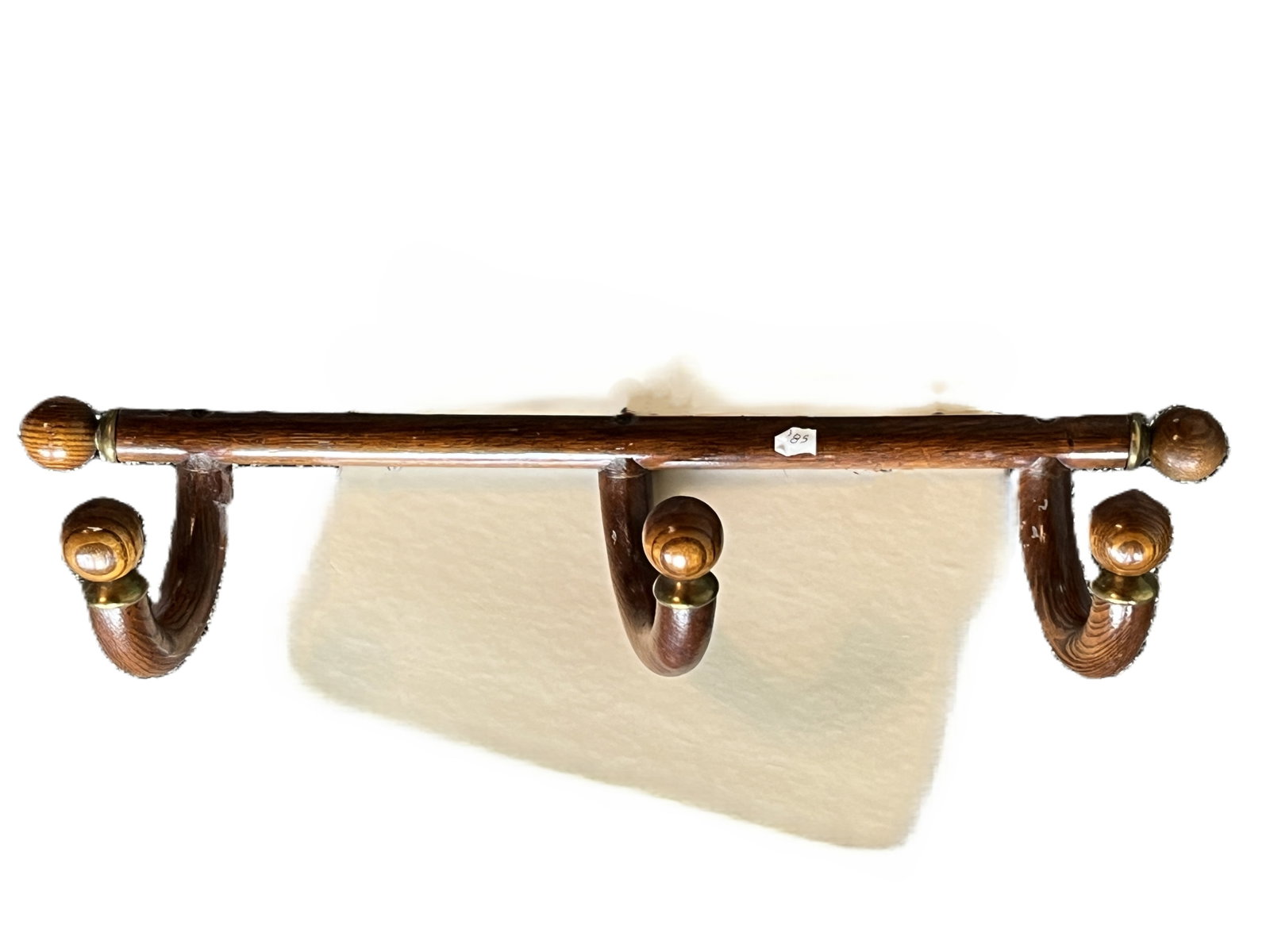 Handmade Scroll‑Cut Wooden Wall‑Mounted Coat Rack (1 of 2)