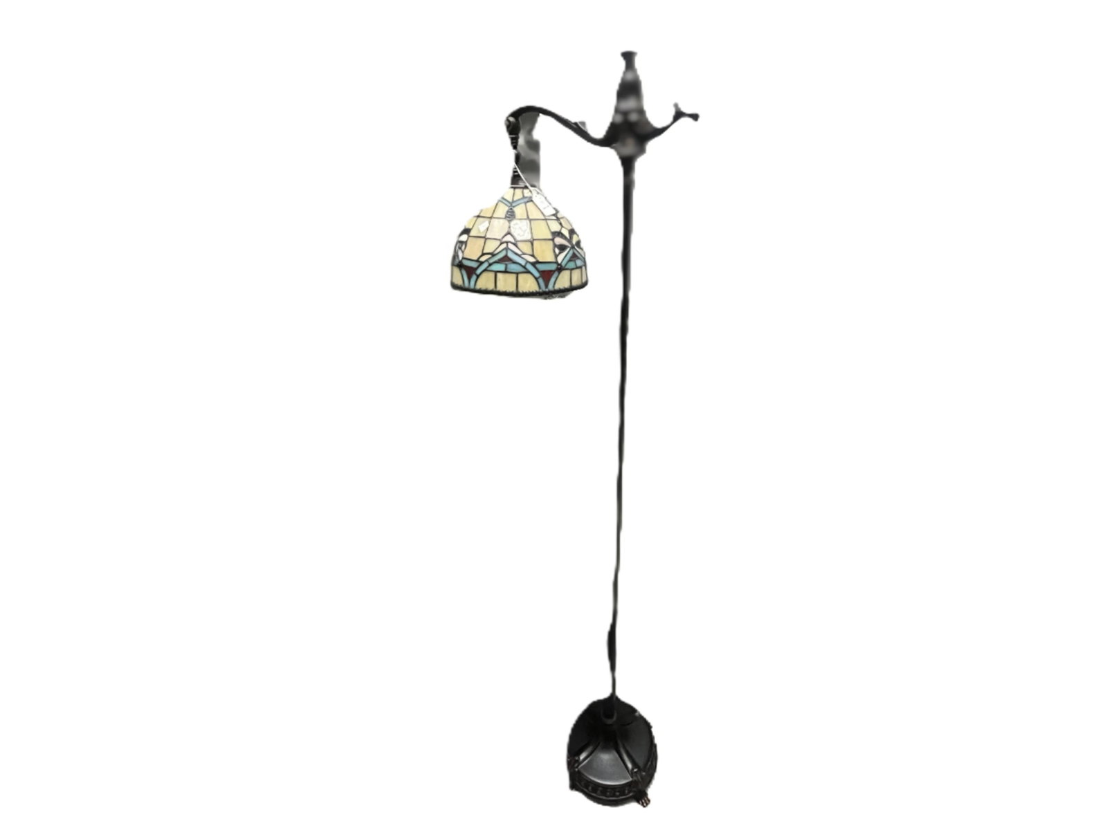 Tiffany‑Style Stained Glass Floor Lamp — Art Nouveau Design, Late 20th  (1 of 2)