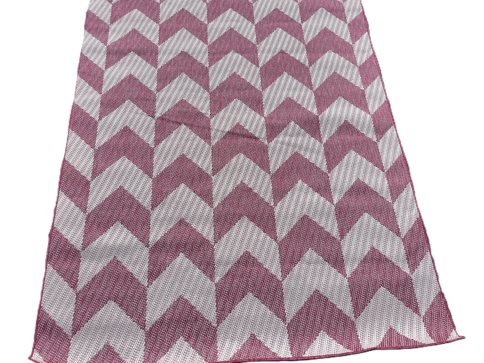 Red & White Polypropylene Indoor/Outdoor Area Rug (1 of 2)