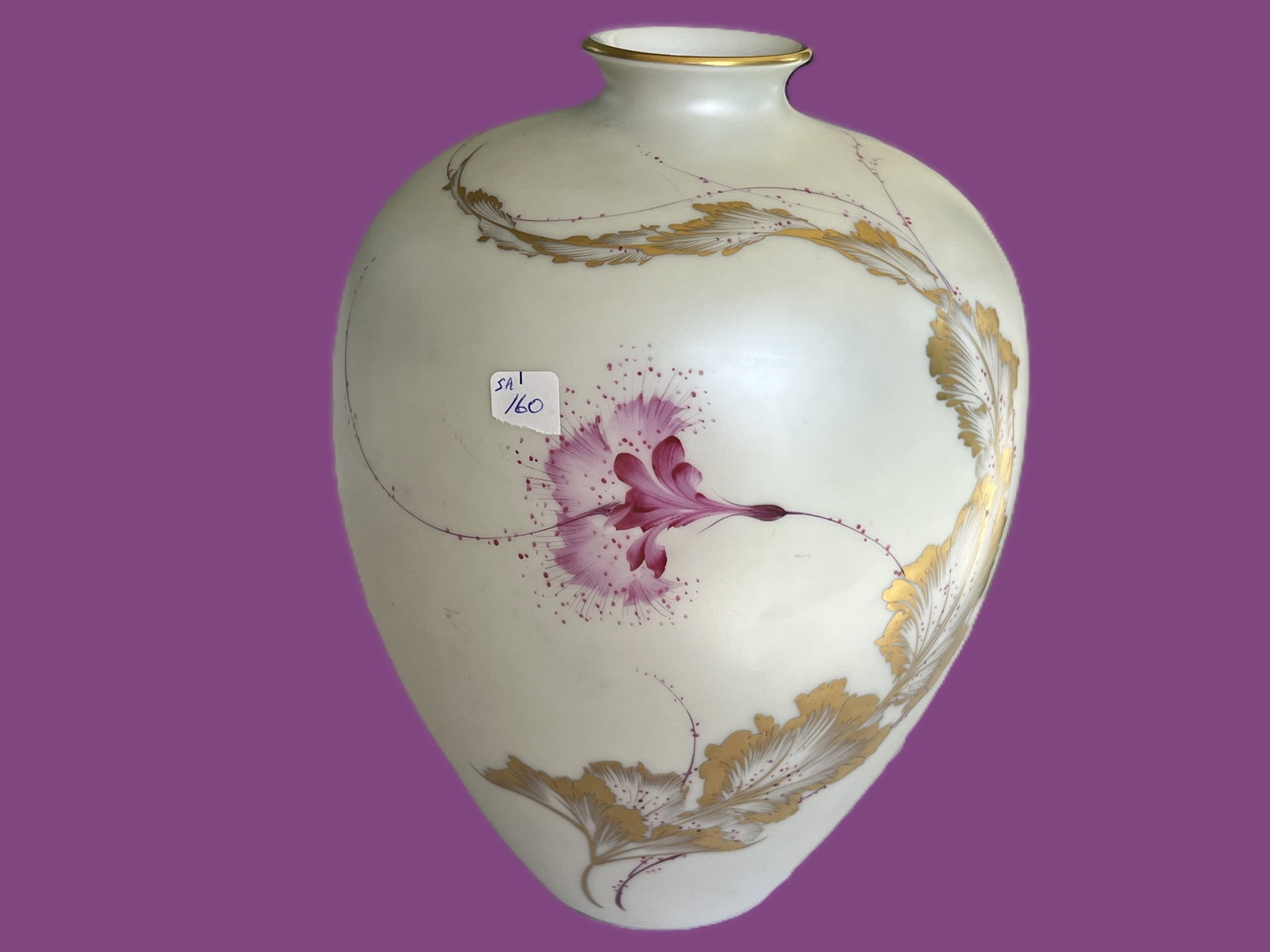 Heinrich & Co. Selb Bavaria Hand-Painted Vase, Signed Weber, 10"h (1 of 5)