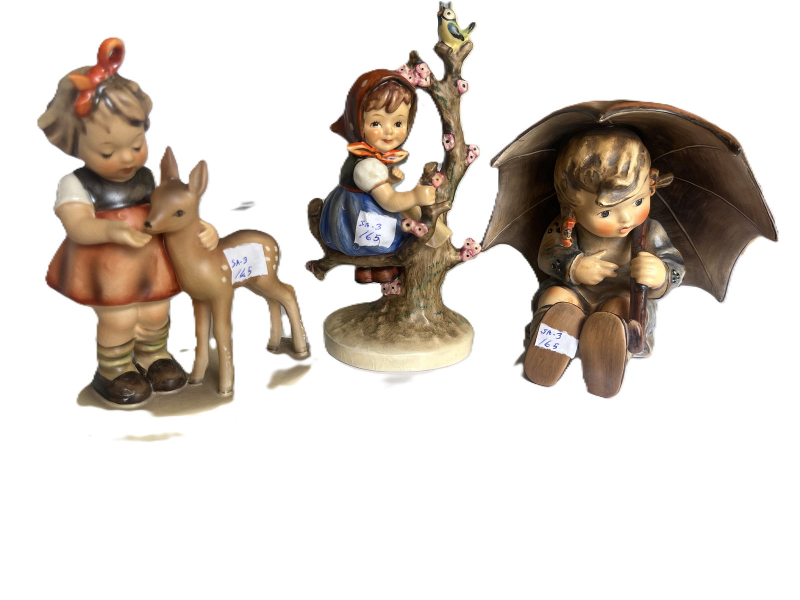Set of Three Vintage Goebel Hummel Figurines – “Feeding the Fawn,” “ (1 of 4)