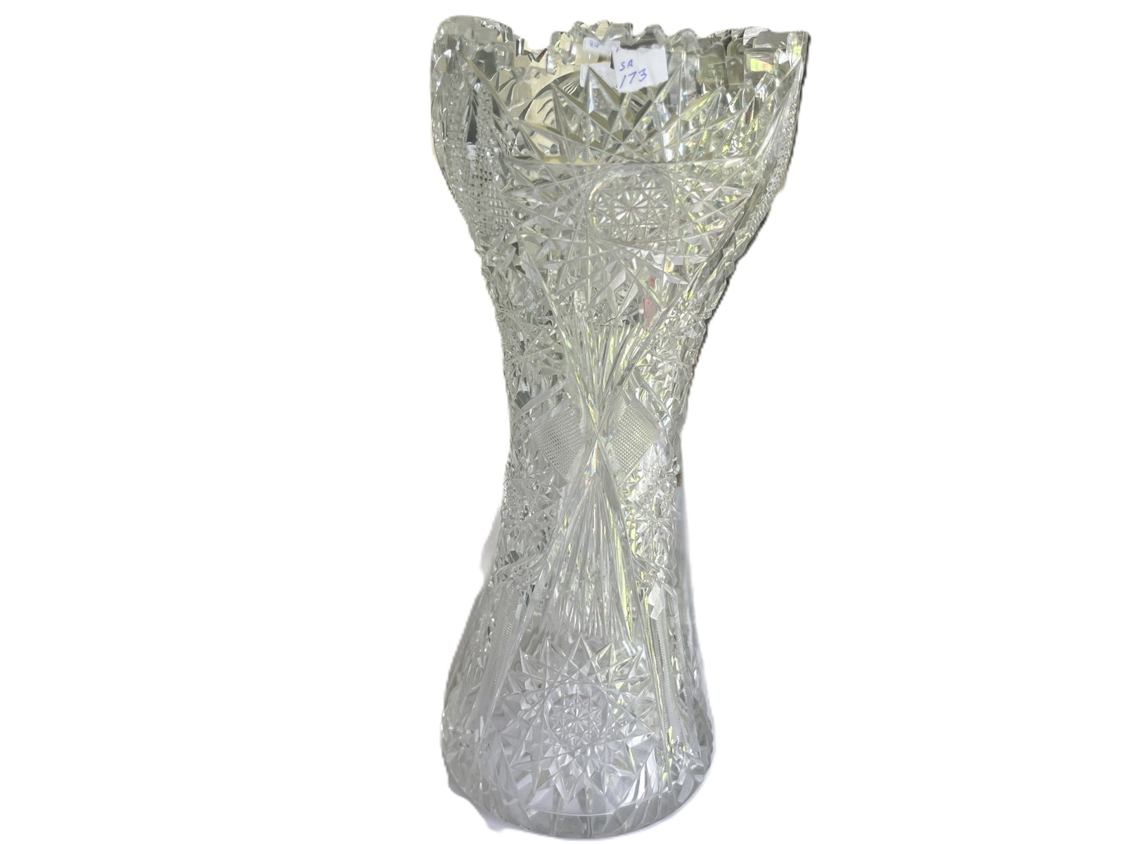 Brilliant Cut Crystal Vase. 14.25"h (1 of 3)