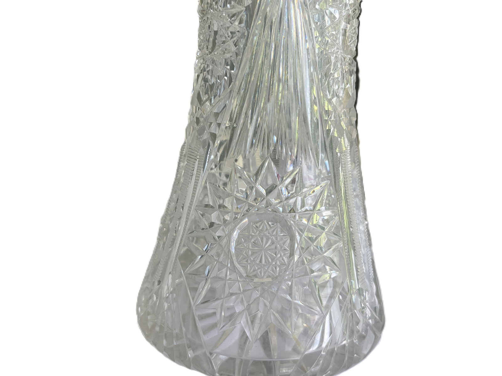 Brilliant Cut Crystal Vase. 14.25"h - 2