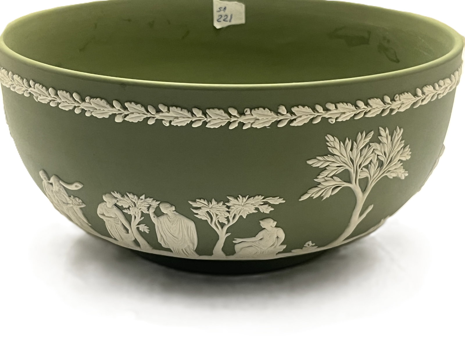 Wedgwood Green Jasperware Bowl, 8" (1 of 4)