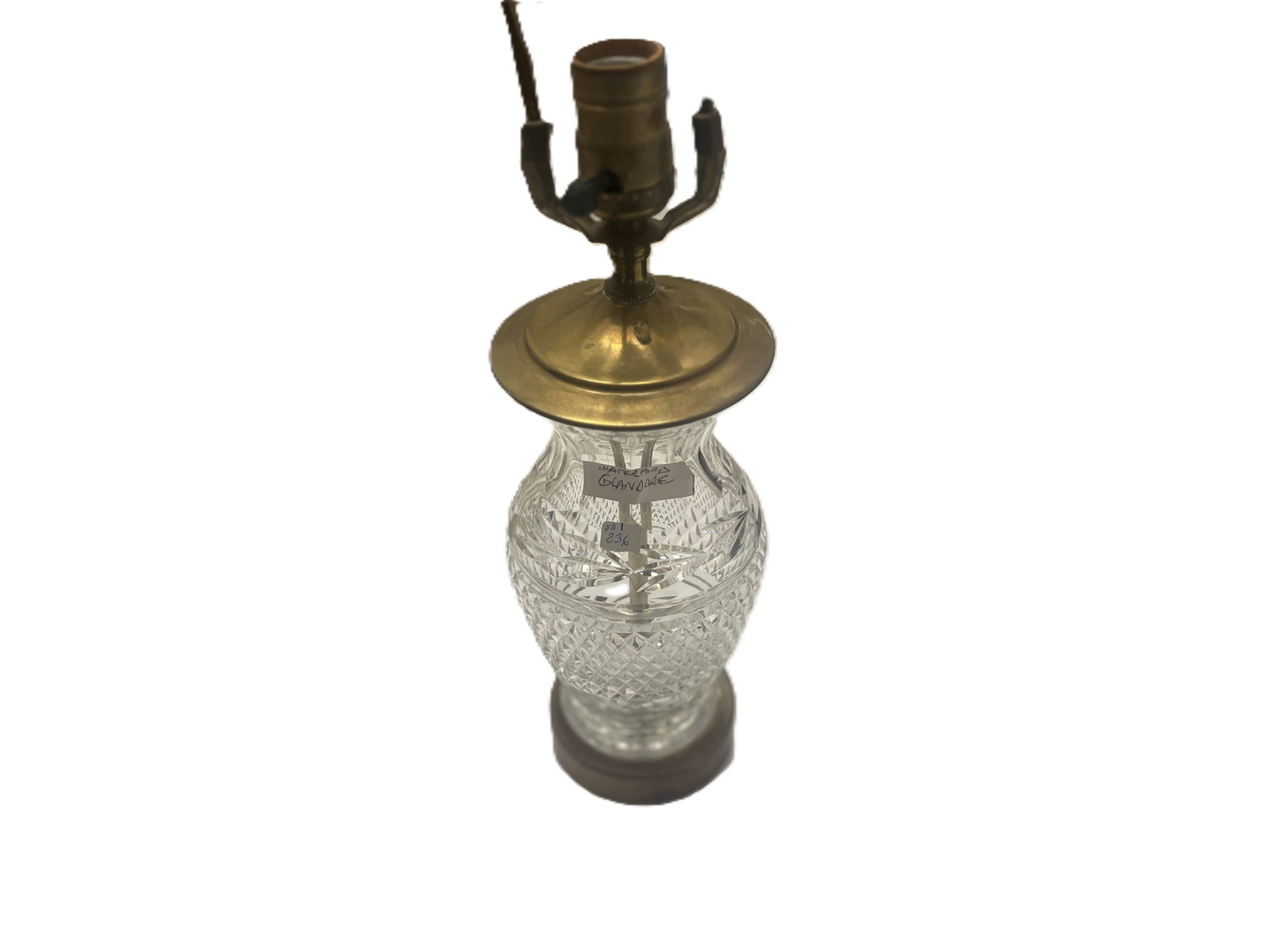 Waterford Crystal “Glandore” Cut Glass Table Lamp, 21 in. H (1 of 3)