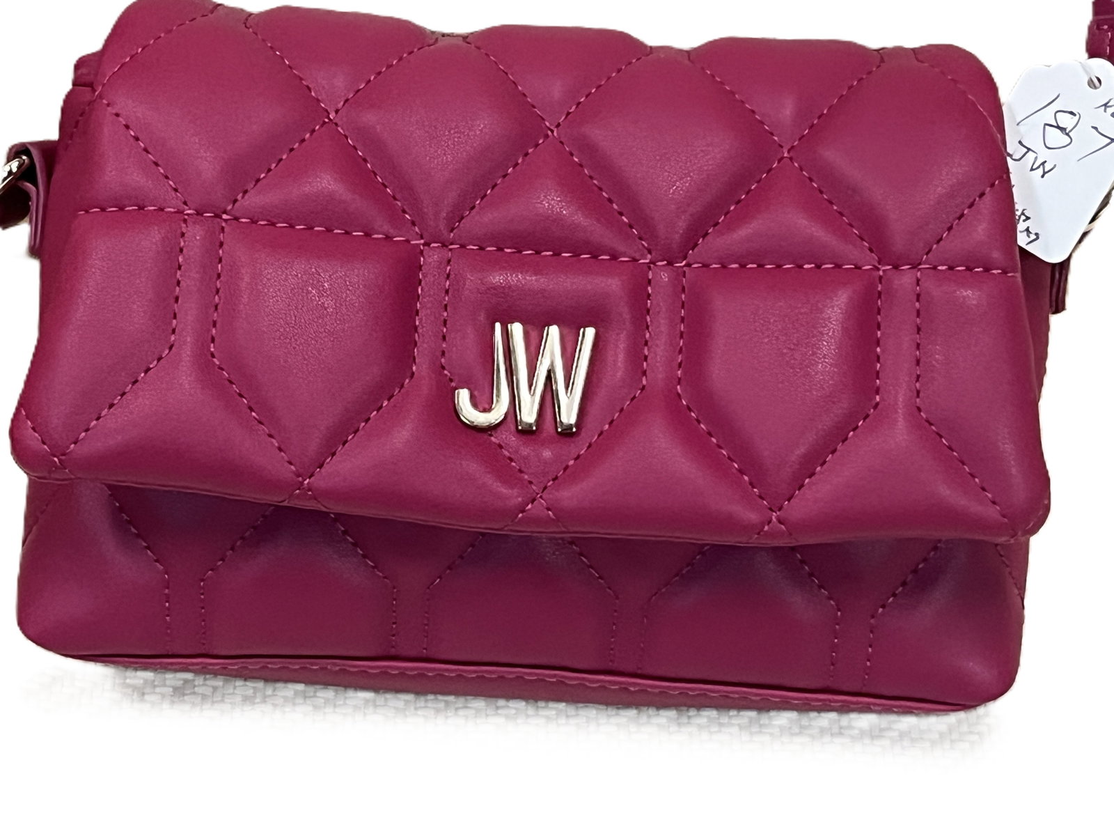 JASON WU quilted handbag in a deep pink/burgundy tone: JASON WU quilted handbag in a deep pink/burgundy tone