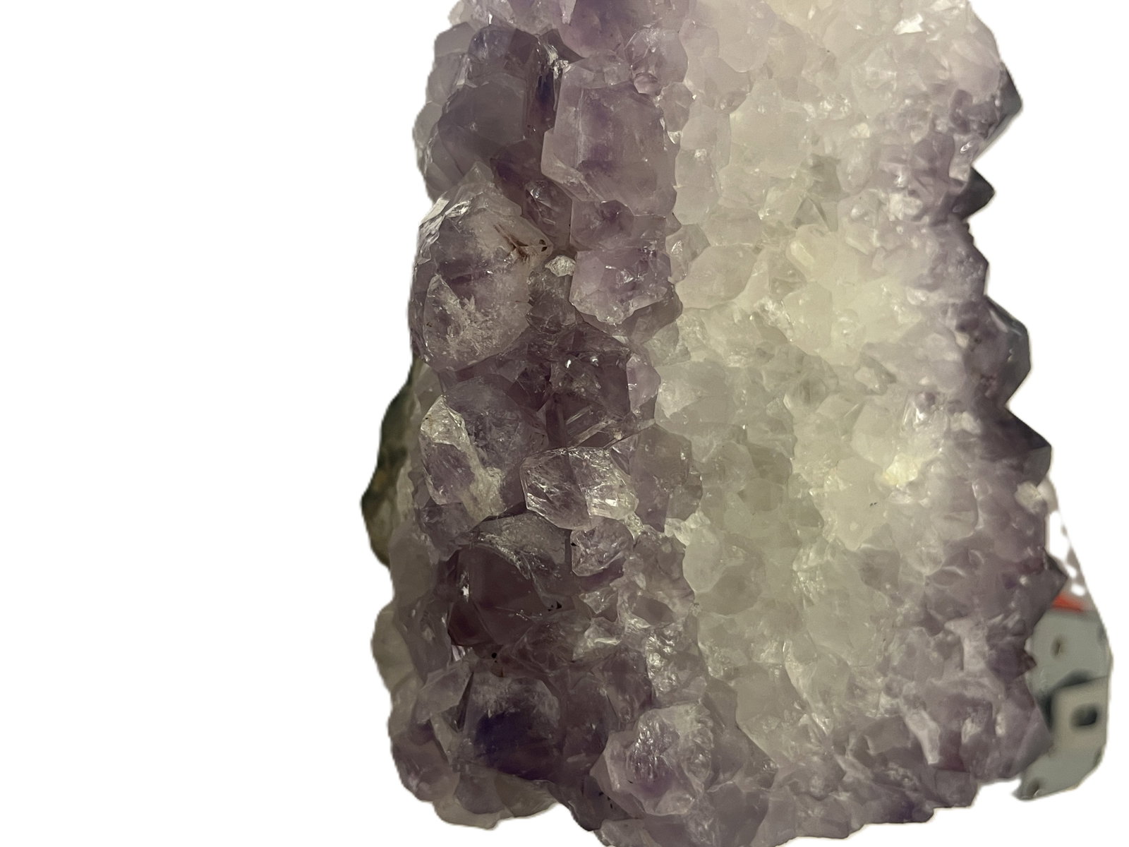 Natural Amethyst Quartz Crystal Cluster Candle Holder / Lamp Base, 5.5h x 6w x 4.5d (1 of 3)