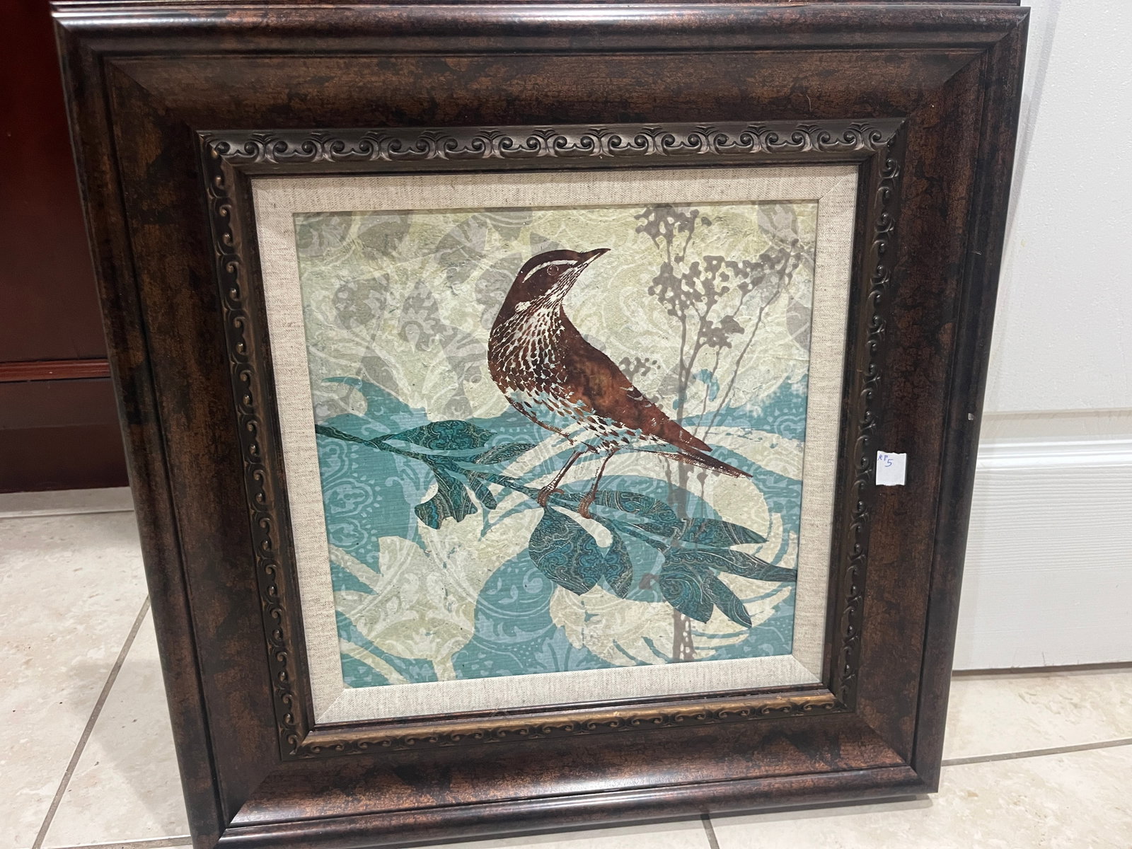 Wood Frame Bird Print (1 of 1)