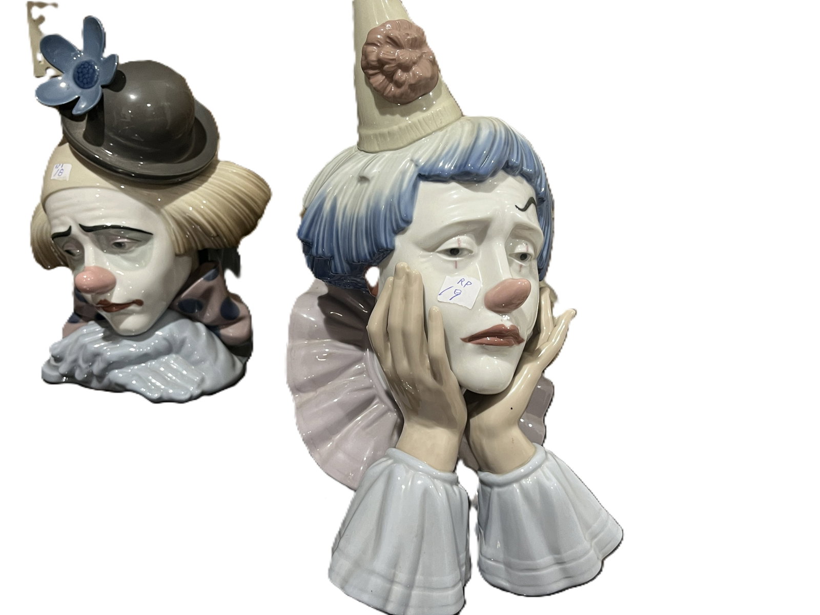 Lladro Porcelain Clown Bust Melancholy Pierrot Signed & Marked (1 of 1)