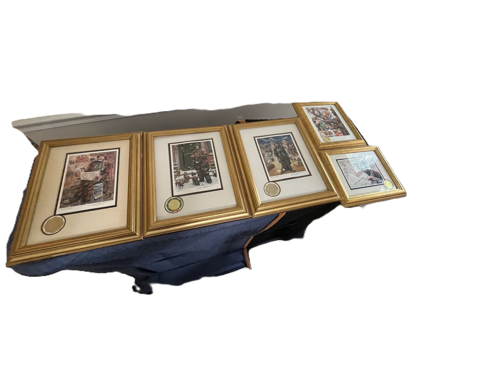 5-Gold Frame Clown Prints (1 of 4)