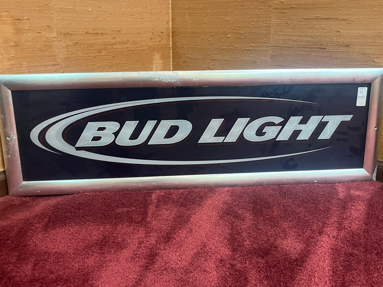 Bud Light Framed Embossed Tin Advertising Sign, 13 x 41 In. (1 of 1)
