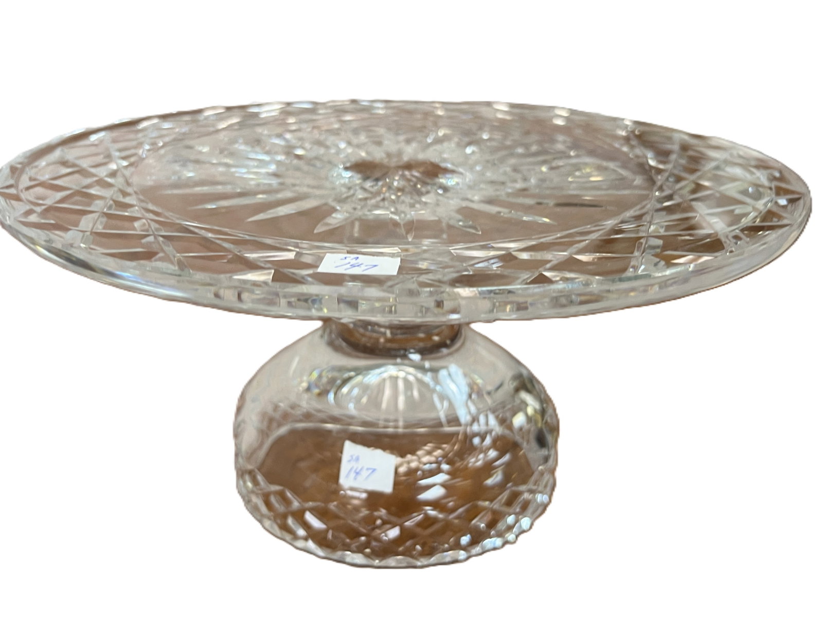 Waterford 5.5x6dia Crystal Cake Stand 'Comeragh' pattern (1 of 3)