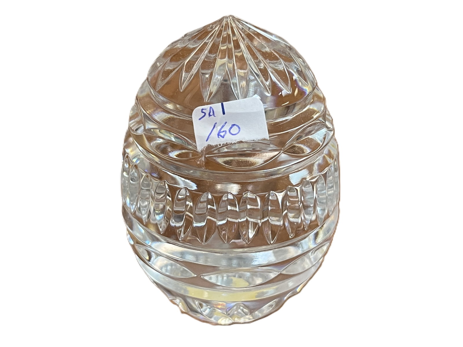 Faberge Clear Crystal Egg Paper wt. 3.25"h (1 of 2)