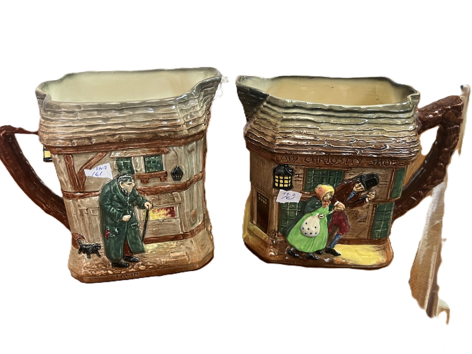 2-VTG Royal Doulton 'Oliver Twist' & 'Old Curiosity Shop' Pitchers/Creamers (1 of 6)
