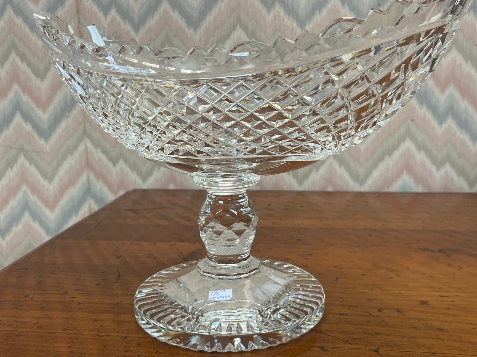 Waterford Crystal Prestige Collection Pedestal Boat Bowl, 9.25h x 13.25w x 6d: Waterford Crystal Prestige Collection Pedestal Boat Bowl, 9.25h x 13.25w x 6d, Because it belongs to Waterford's high-end line of specialty master cutter crystal , it's market value is substantially h