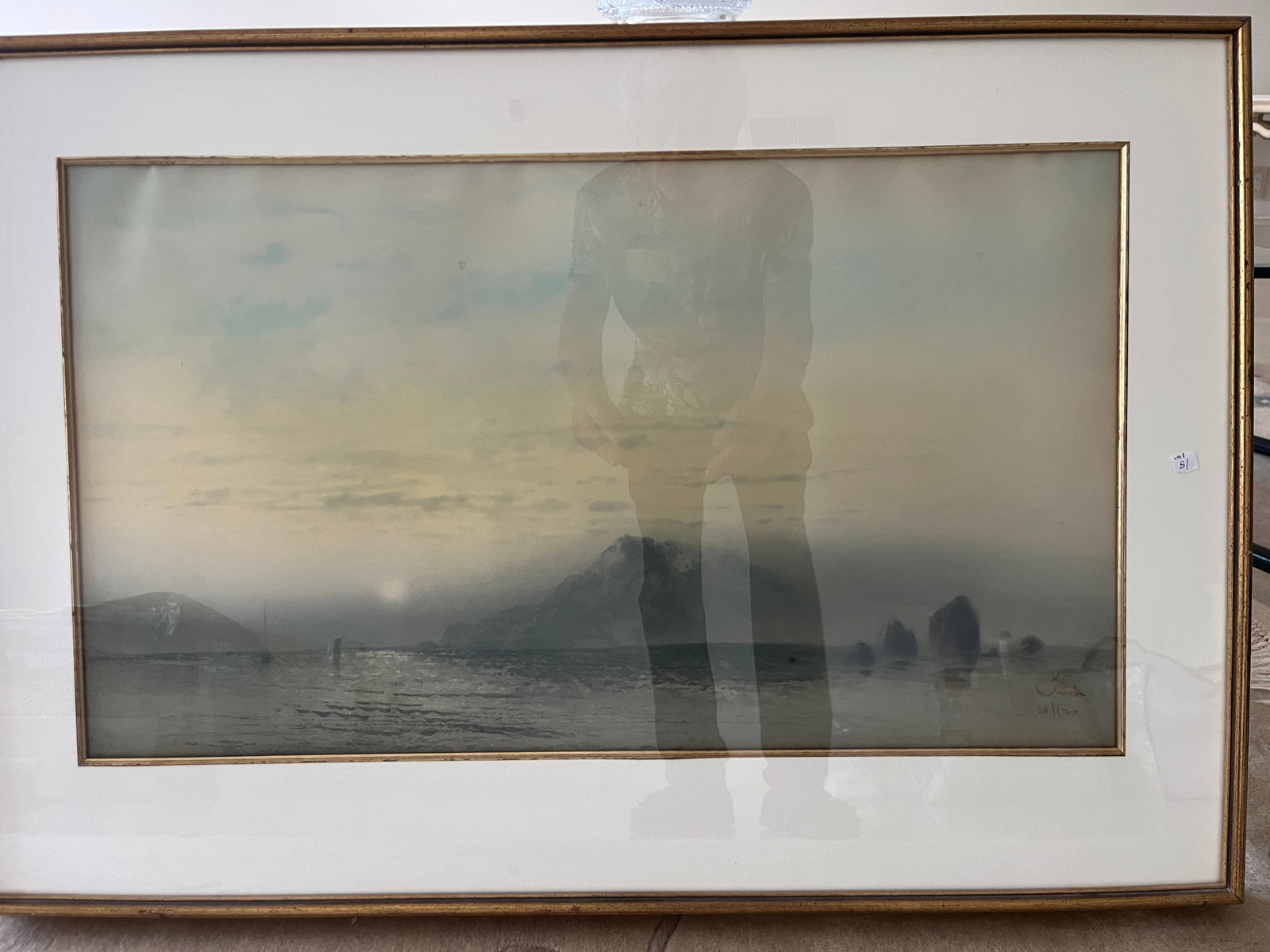 Print 'Mountains with Ocean Scene' (1 of 2)
