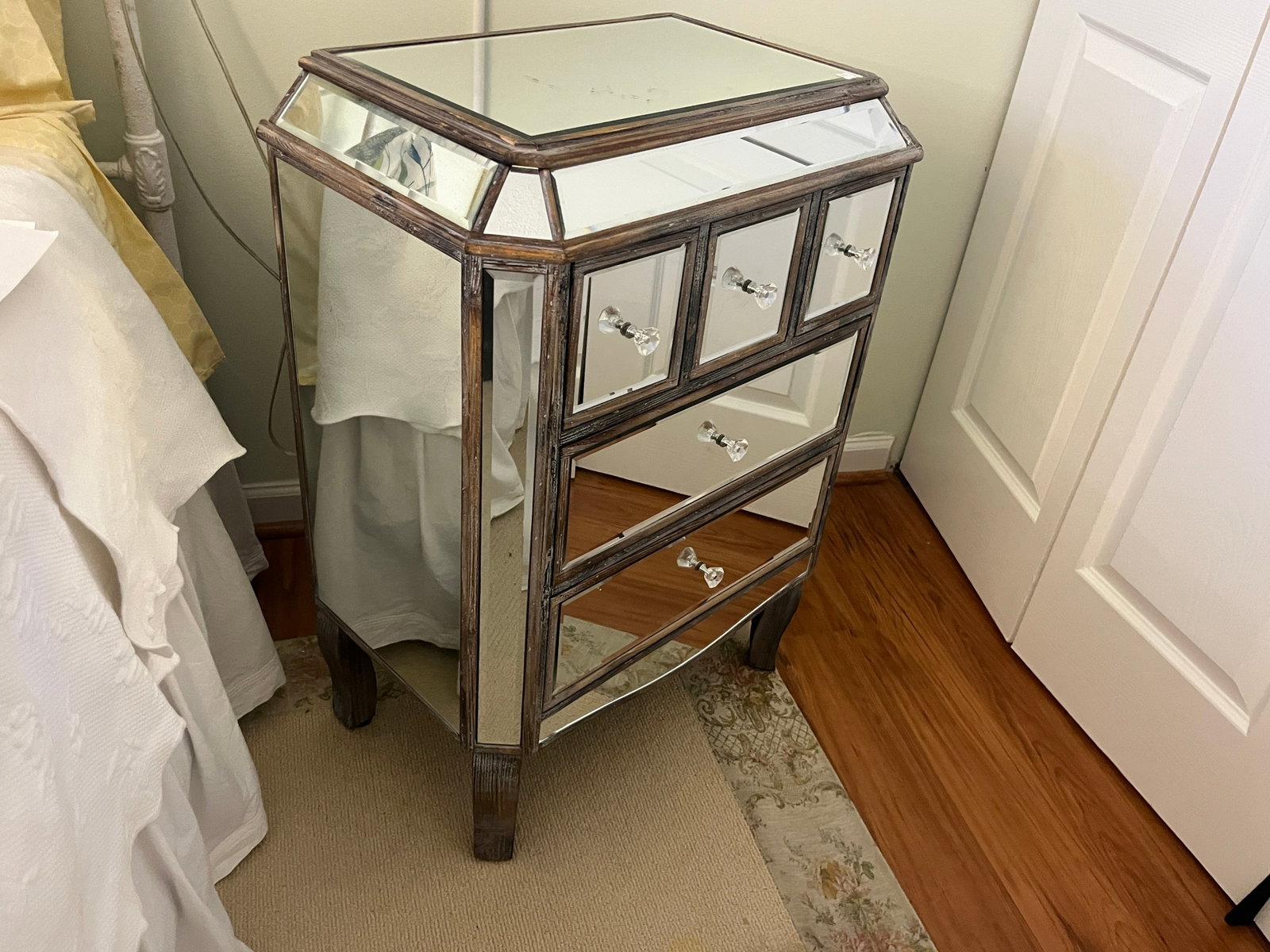 Contemporary Mirrored 5-Drawer Jewelry Chest, 32 x 24 x 14 In. (1 of 3)