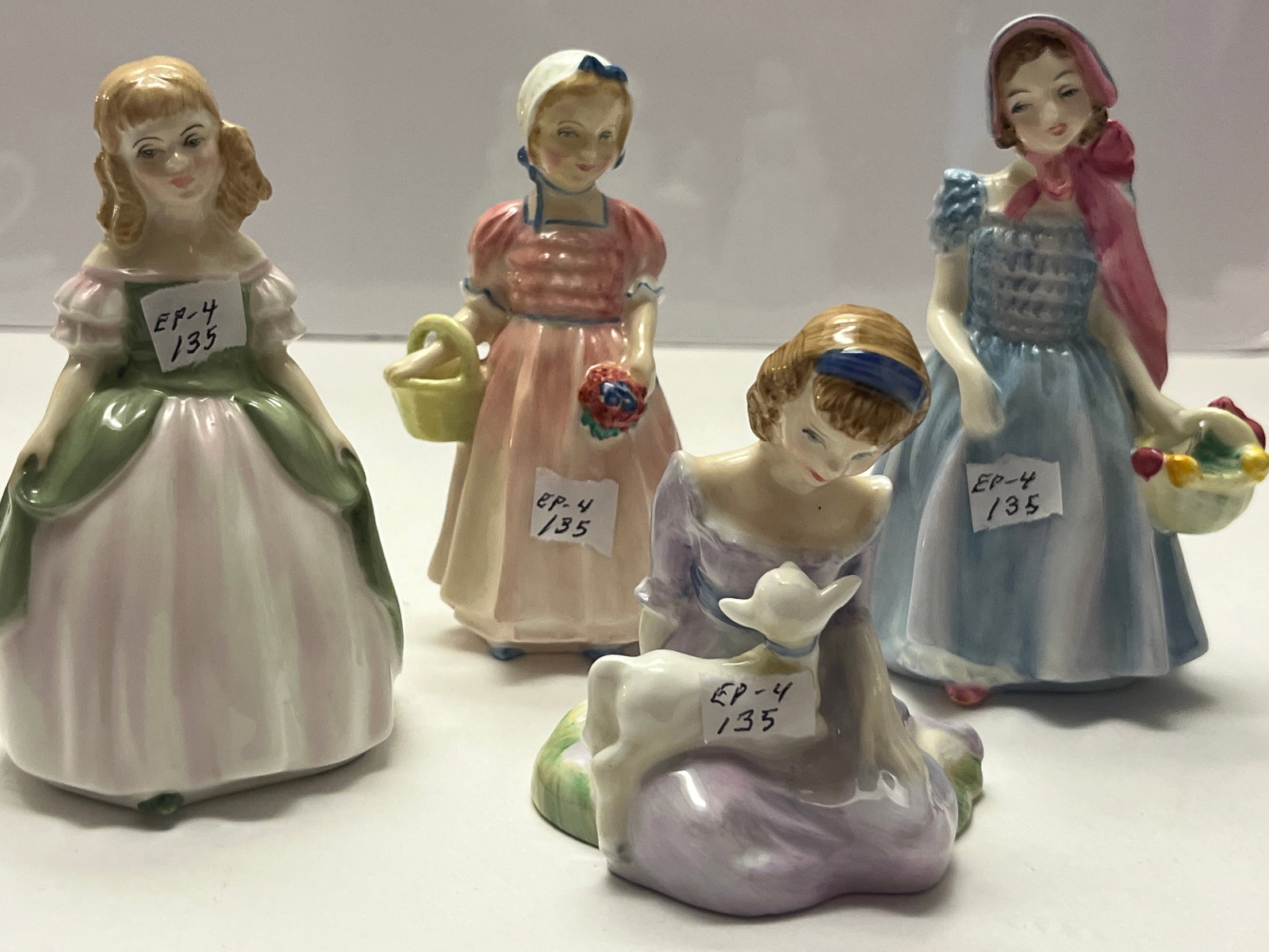 Four Royal Doulton Porcelain Child Figures: Penny, Little Nell, Wendy & Mary Had a Little Lamb (1 of 3)