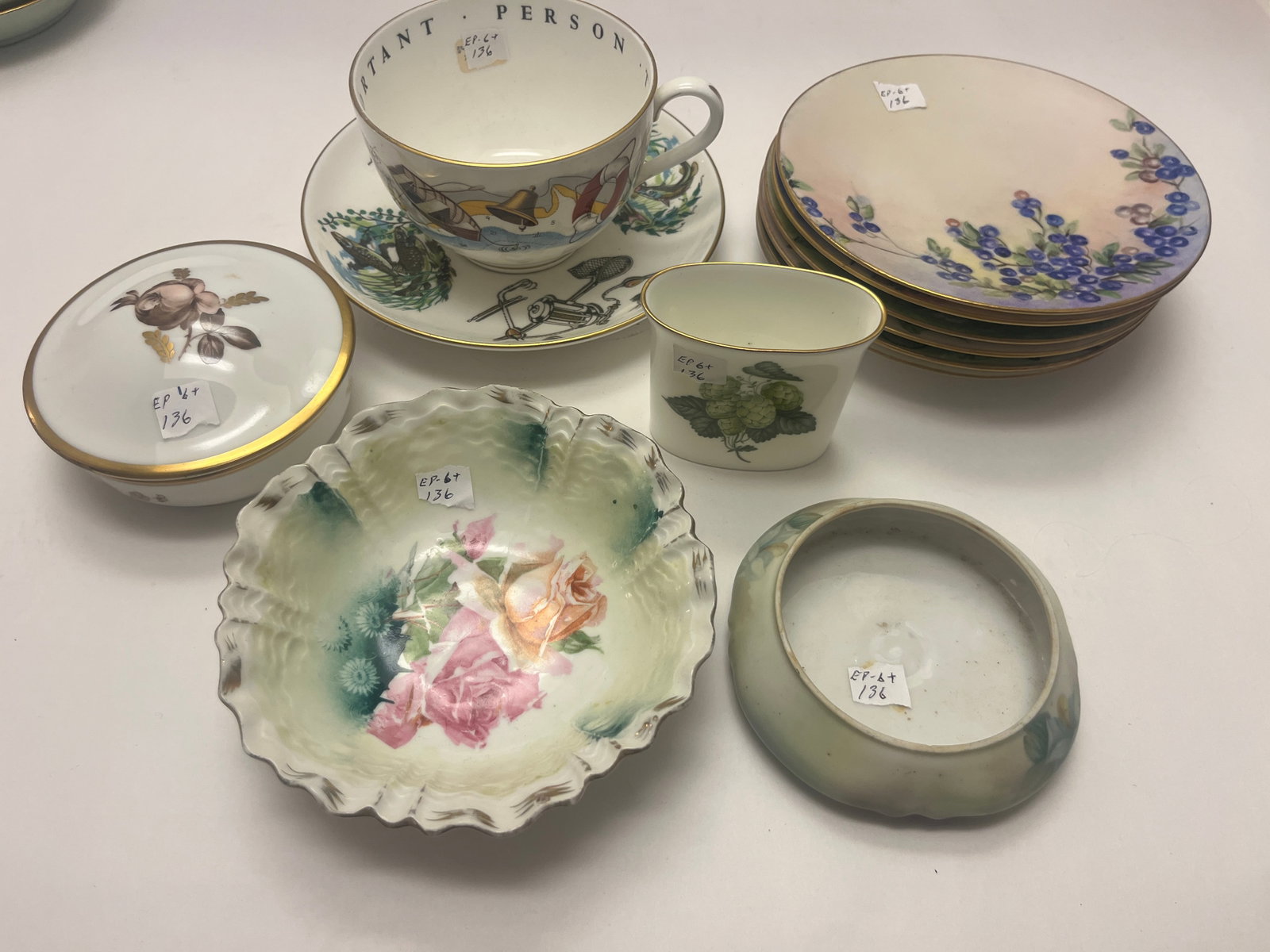 Group of Assorted European Porcelain Tablewares Including Royal Copenhagen, Royal Worcester & (1 of 3)