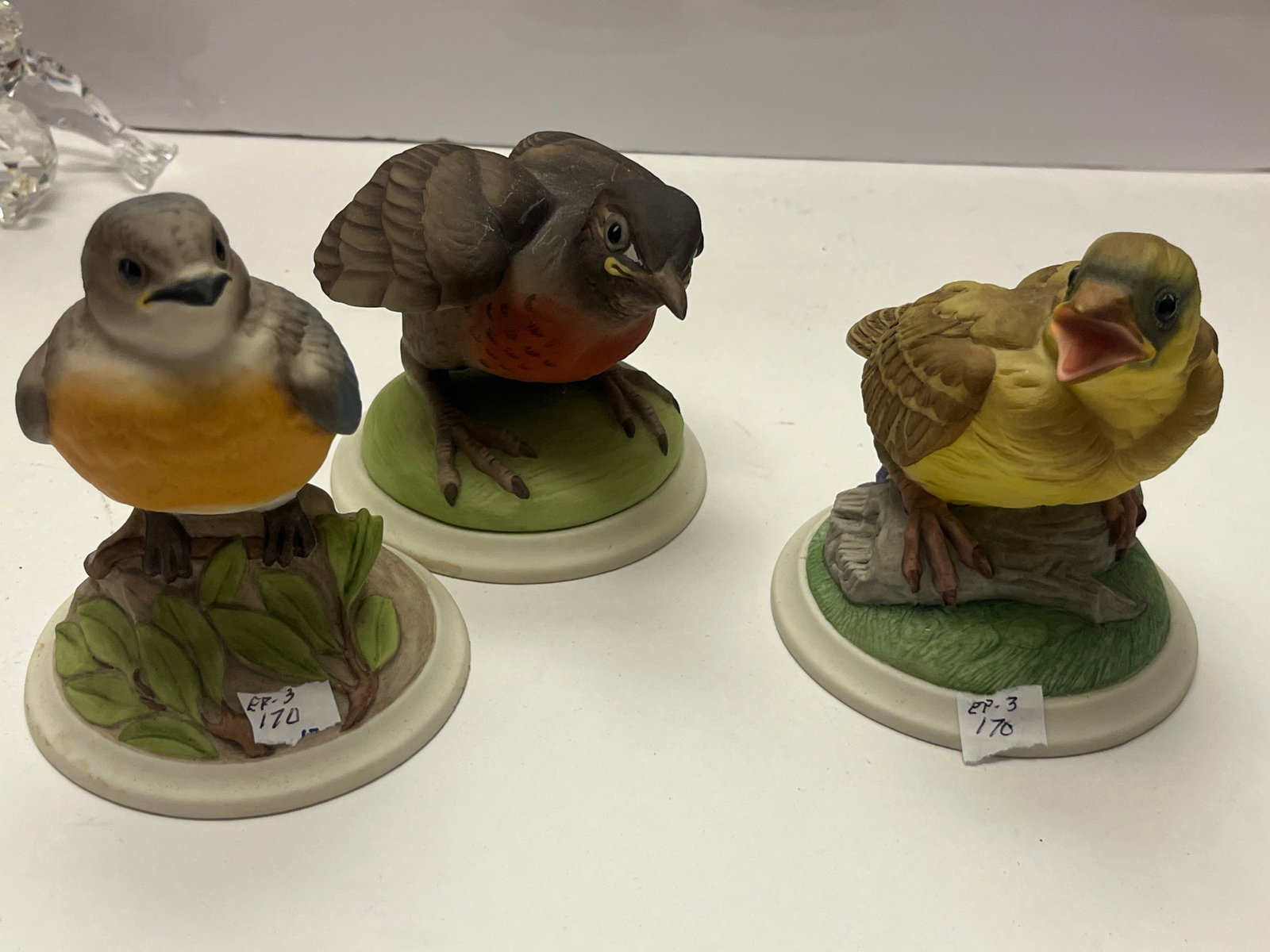 Three Boehm Porcelain Baby Bird Figurines, U.S.A., Tallest 4.5 In. (1 of 4)