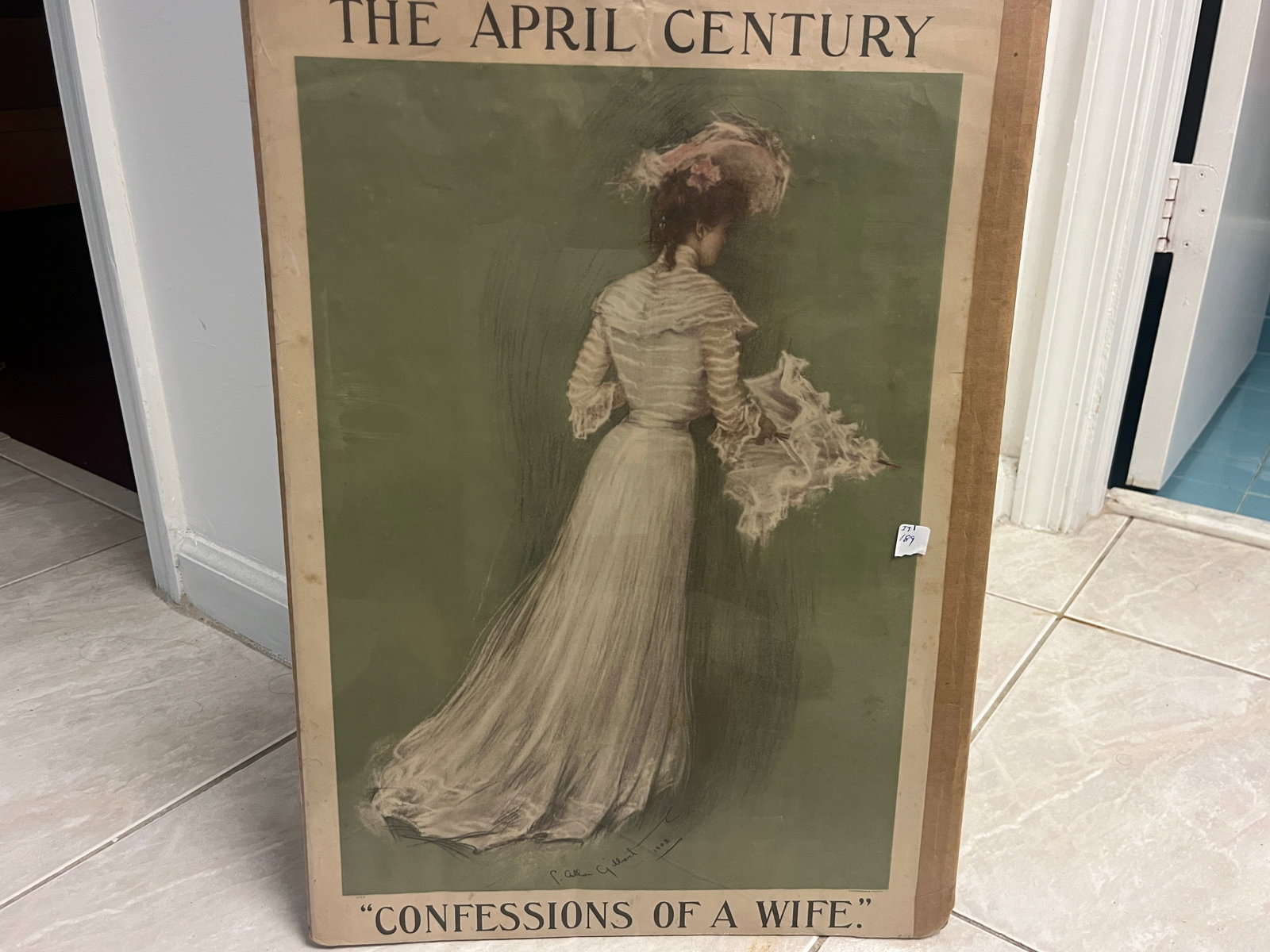 1902 "The April Century" Magazine Cover by Paul C?sar Helleu, "Confessions of a Wife" 20.5 x 14 In. (1 of 2)