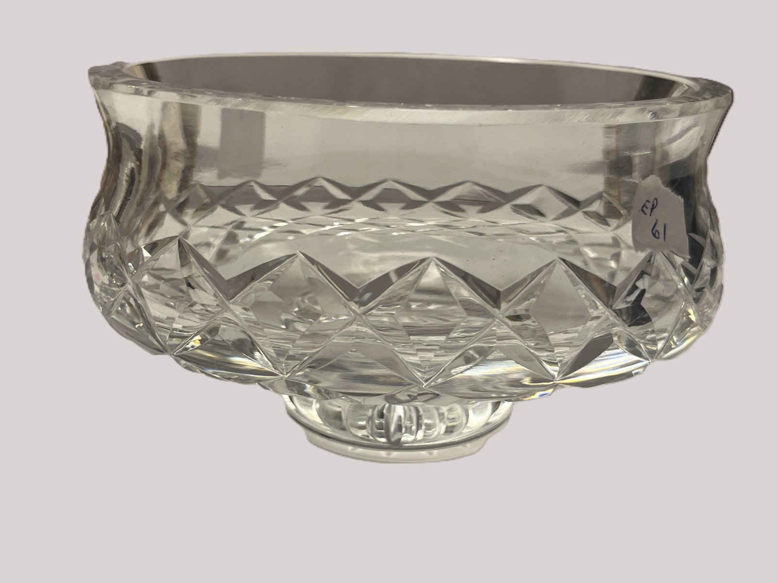 Waterford Signed Cut Crystal Footed Bowl, 3"H ? 5.25"W (1 of 3)