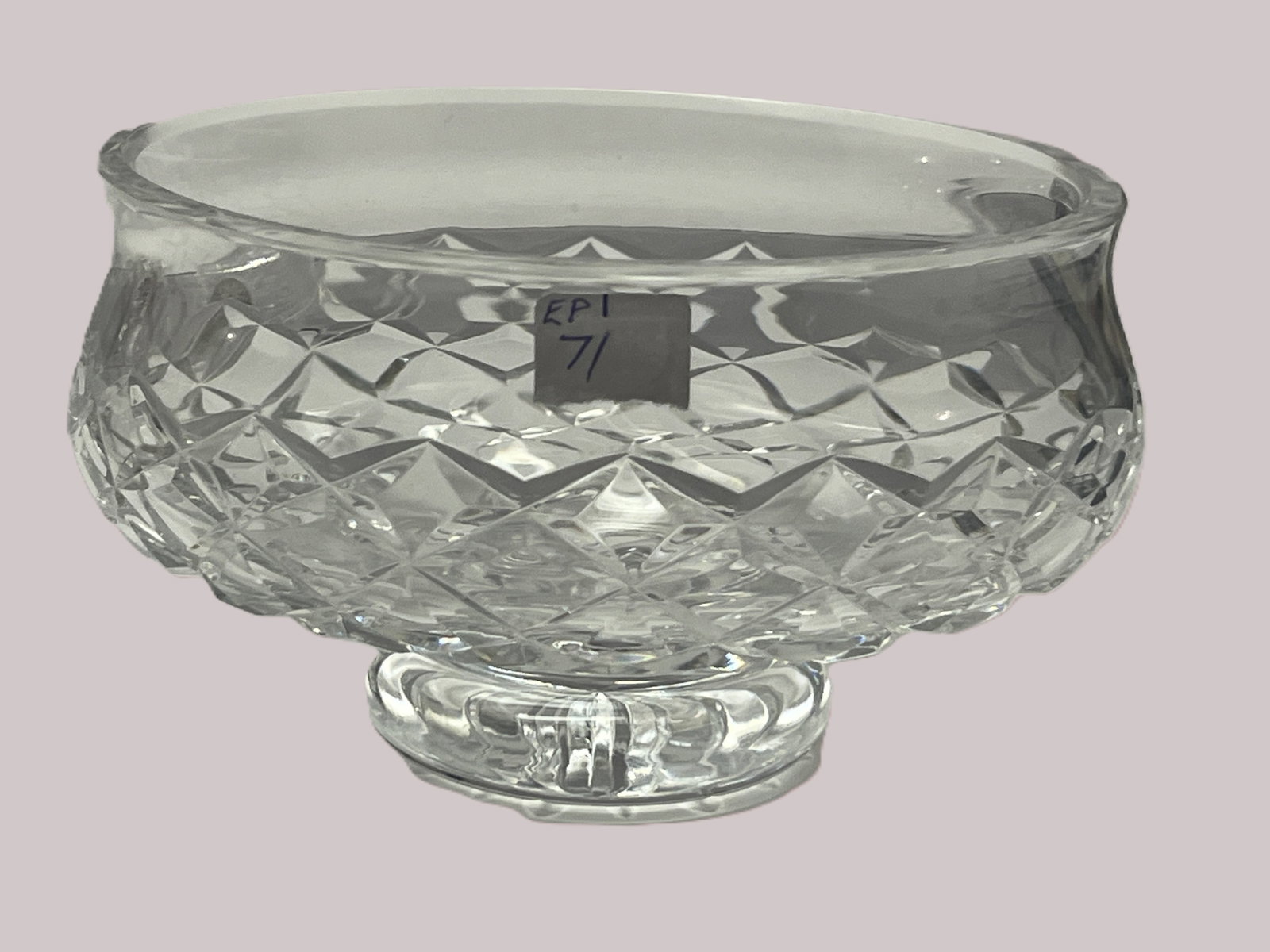 Waterford Crystal Cut Glass Footed Bowl, 3"H (1 of 3)
