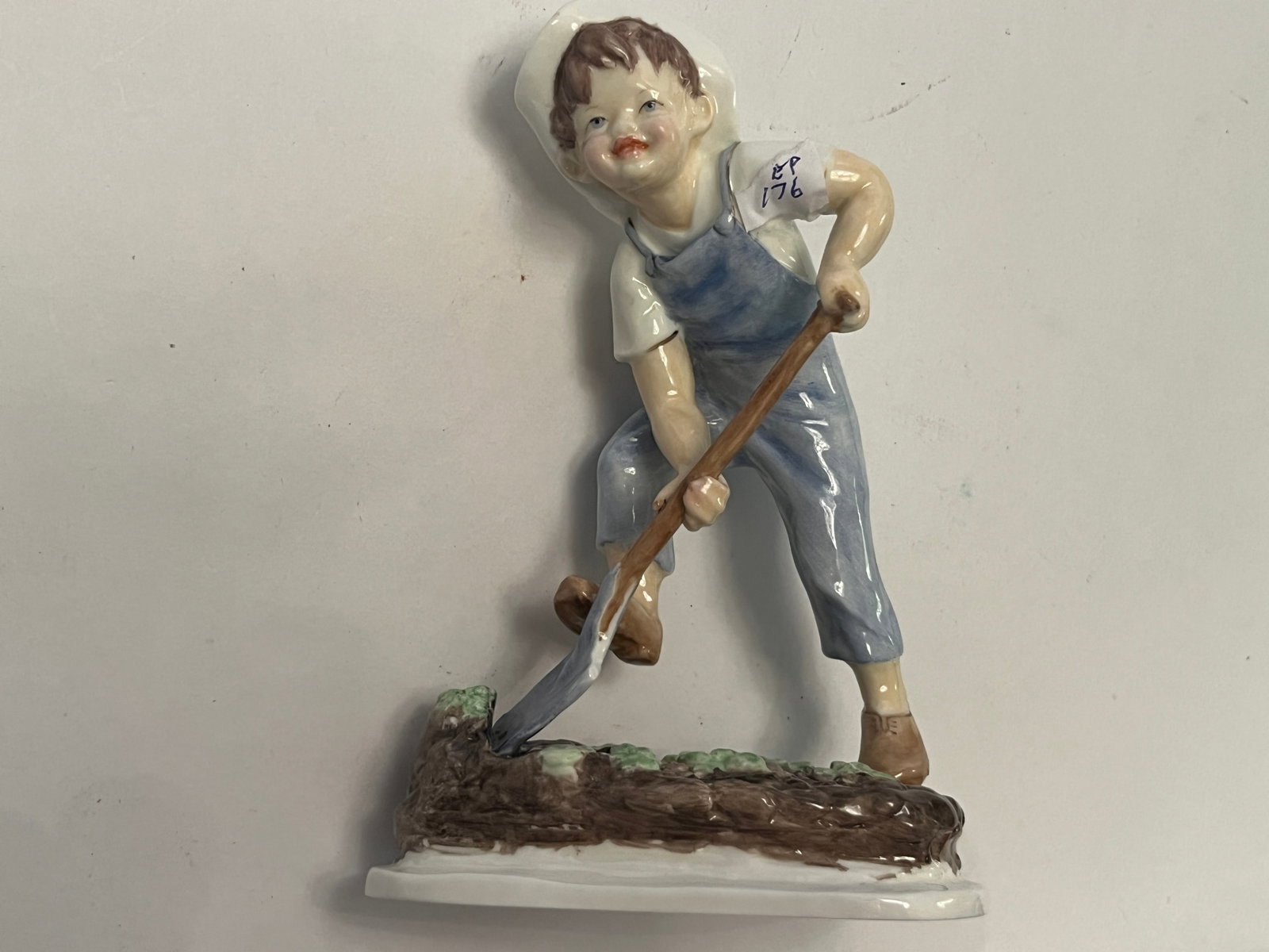 Royal Worcester Saturda Child Works Hard for a Living #3524 Boy Gardener Figurine, 6.75"H (1 of 3)