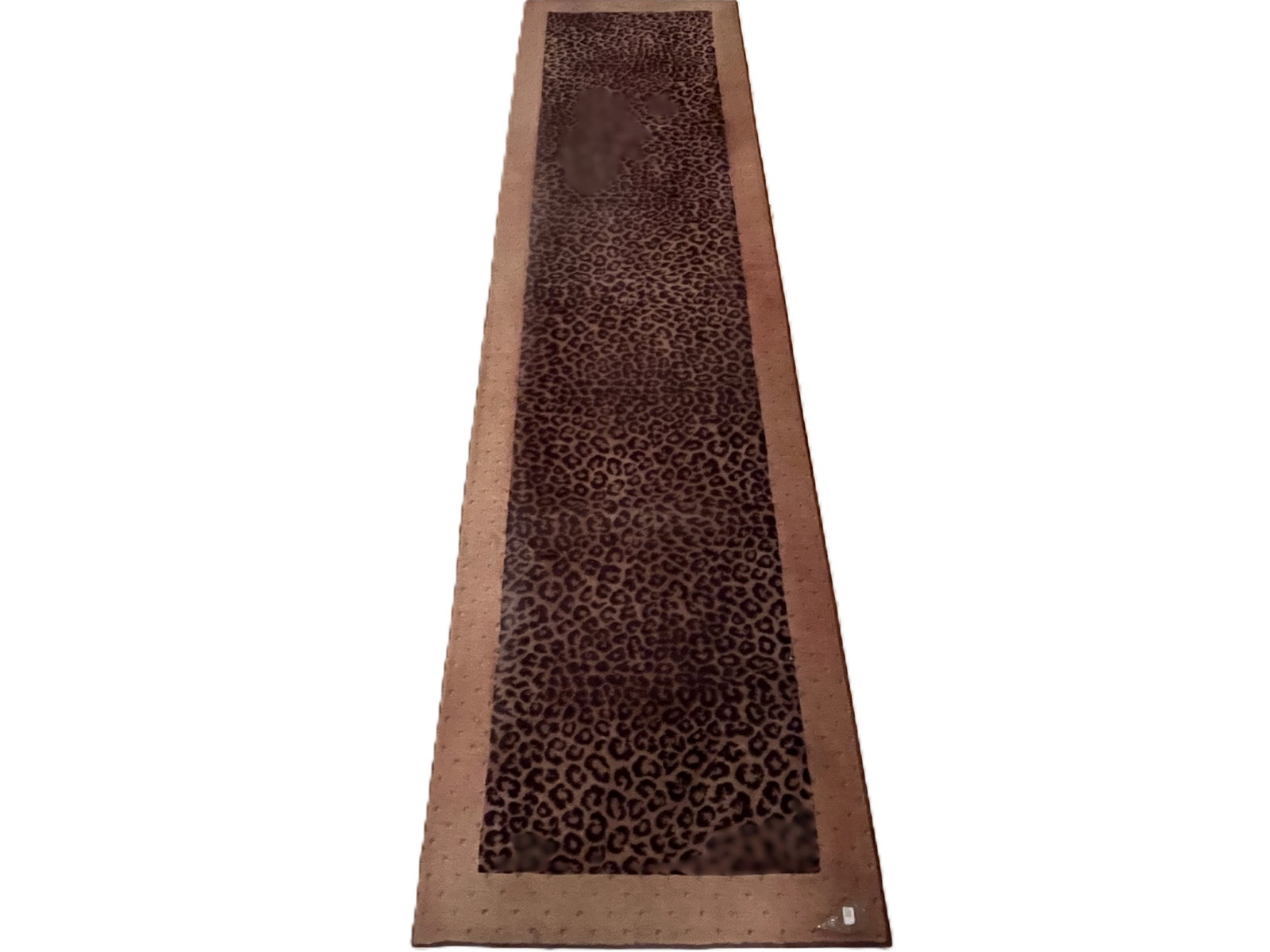Custom Leopard Print Long Runner Rug, 9'9" x 26" (1 of 2)