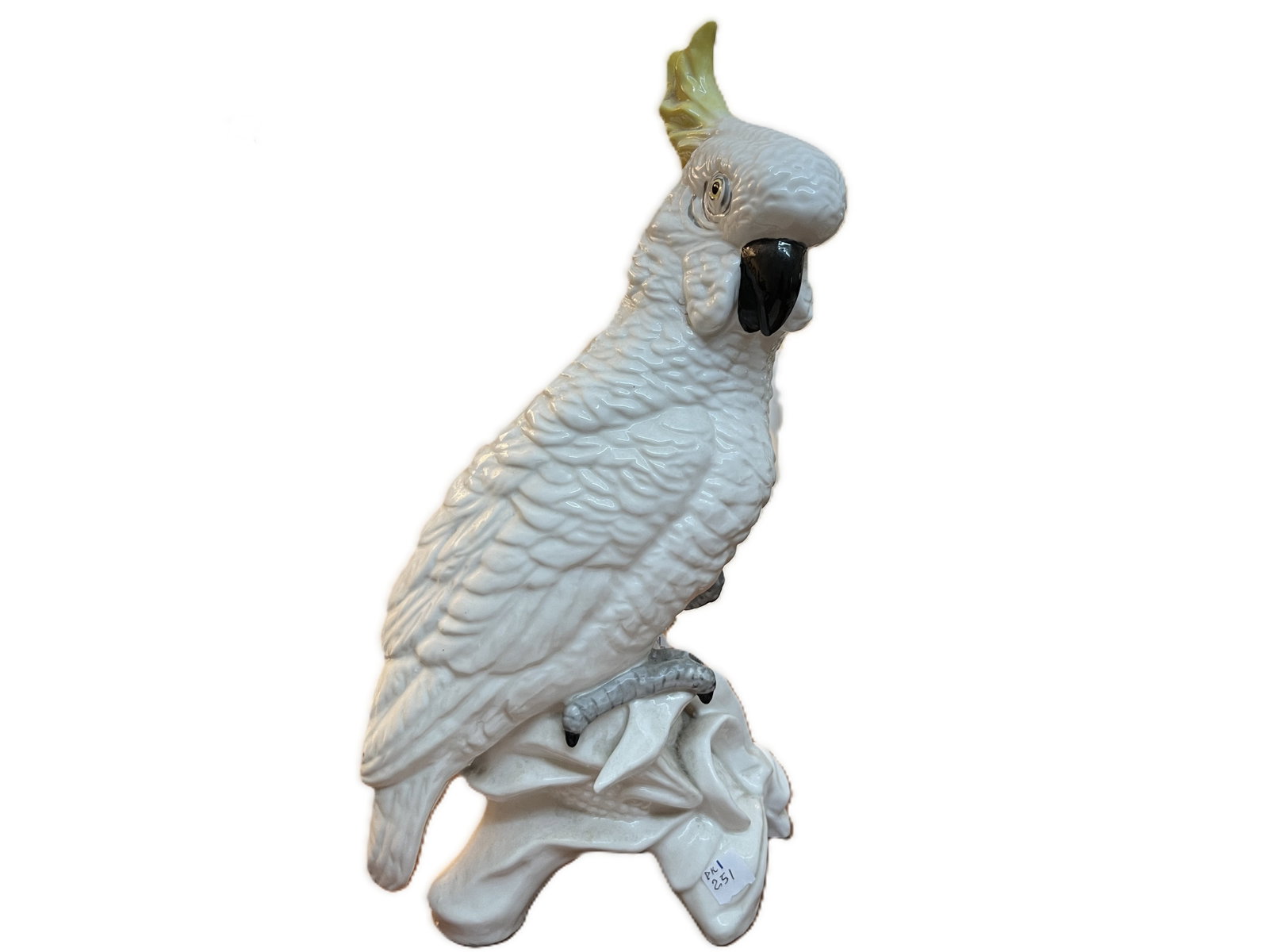 Royal Dux Bohemia Porcelain White Cockatoo Parrot Figurine, 14" H x 7" W (1 of 4)
