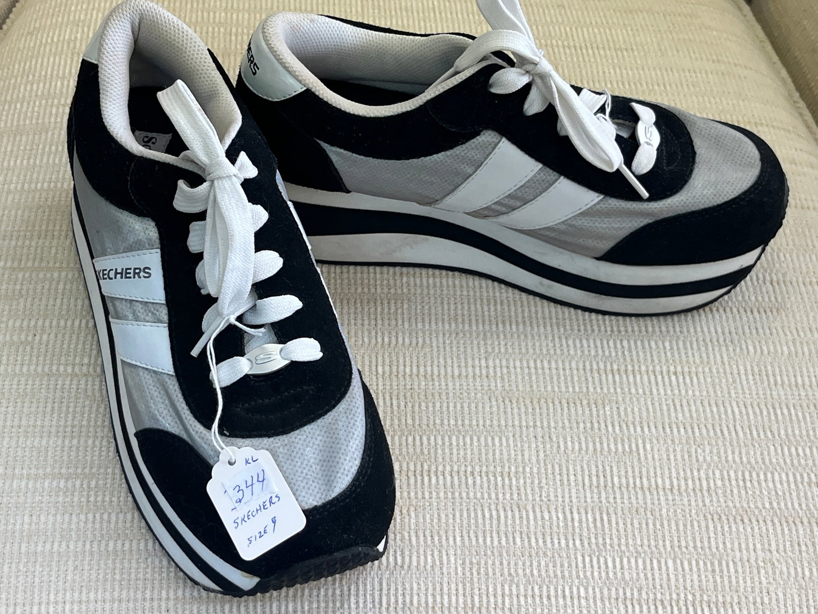Skechers Black, Gray & White Platform Sneakers – Women’s (1 of 3)