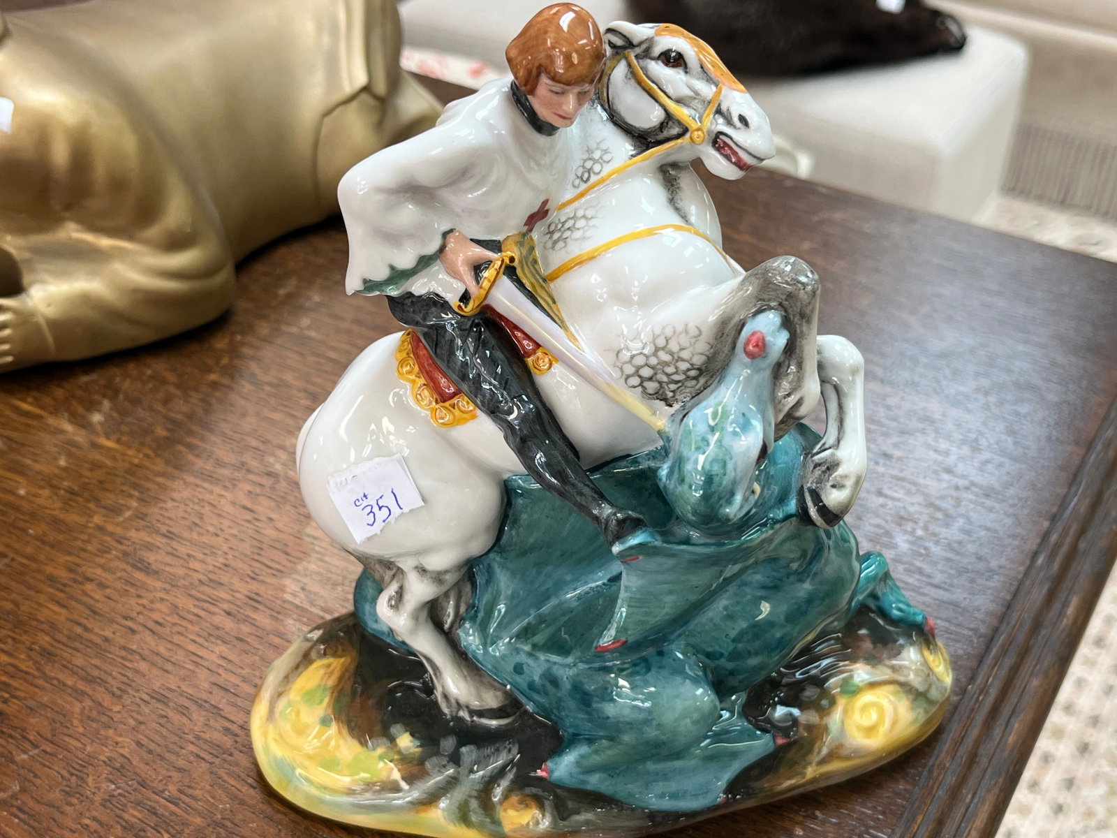 Royal Doulton “St. George” Porcelain Figurine HN 2051 – Knight Slaying Dragon (1 of 4)