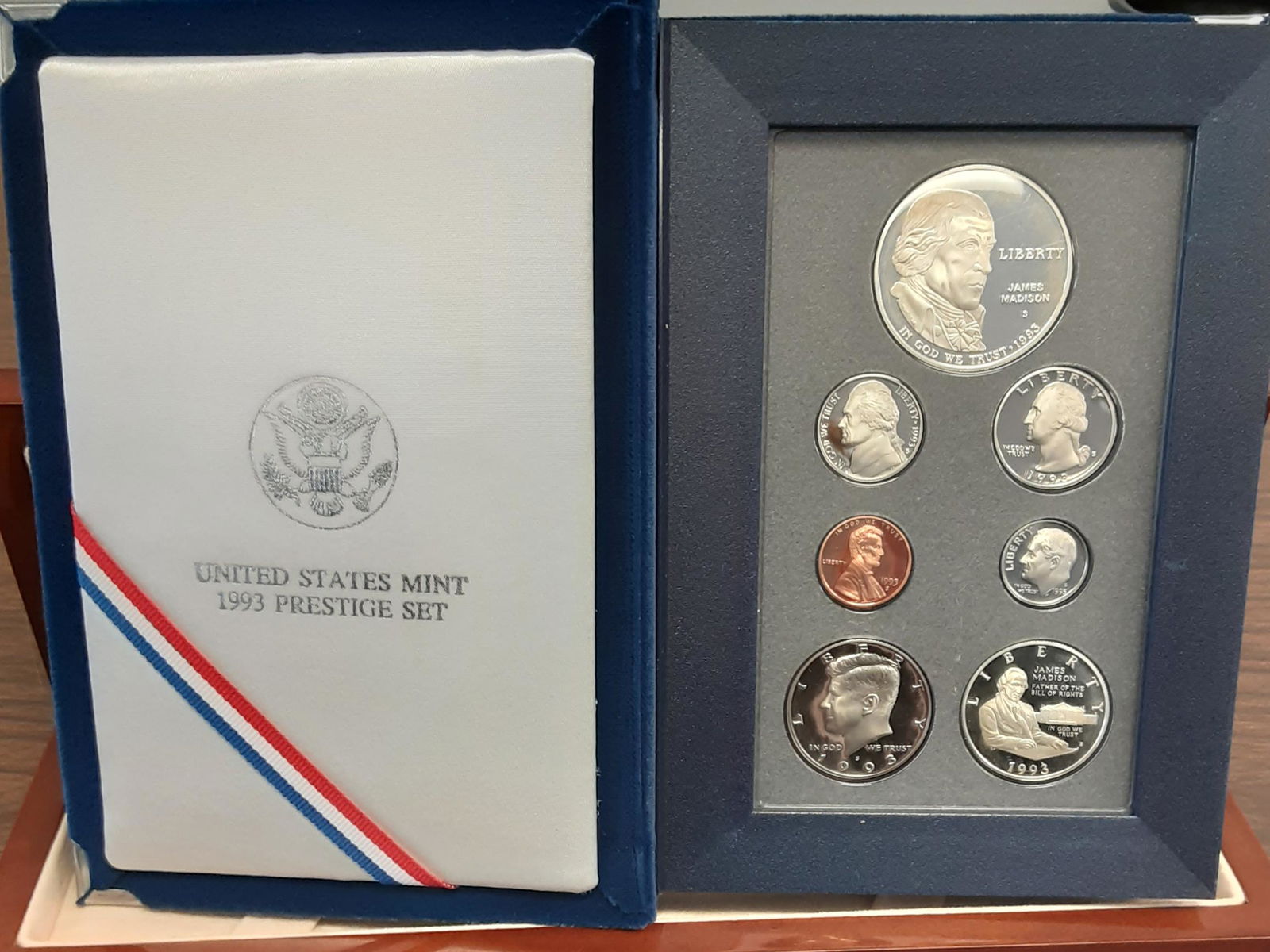 Proof US 1993 Silver Prestige Set: Proof US 1993 Silver Prestige Set. You are bidding on a beautiful, original, Government issue, solid silver, proof condition 1993 Prestige Coin Set in the original package.