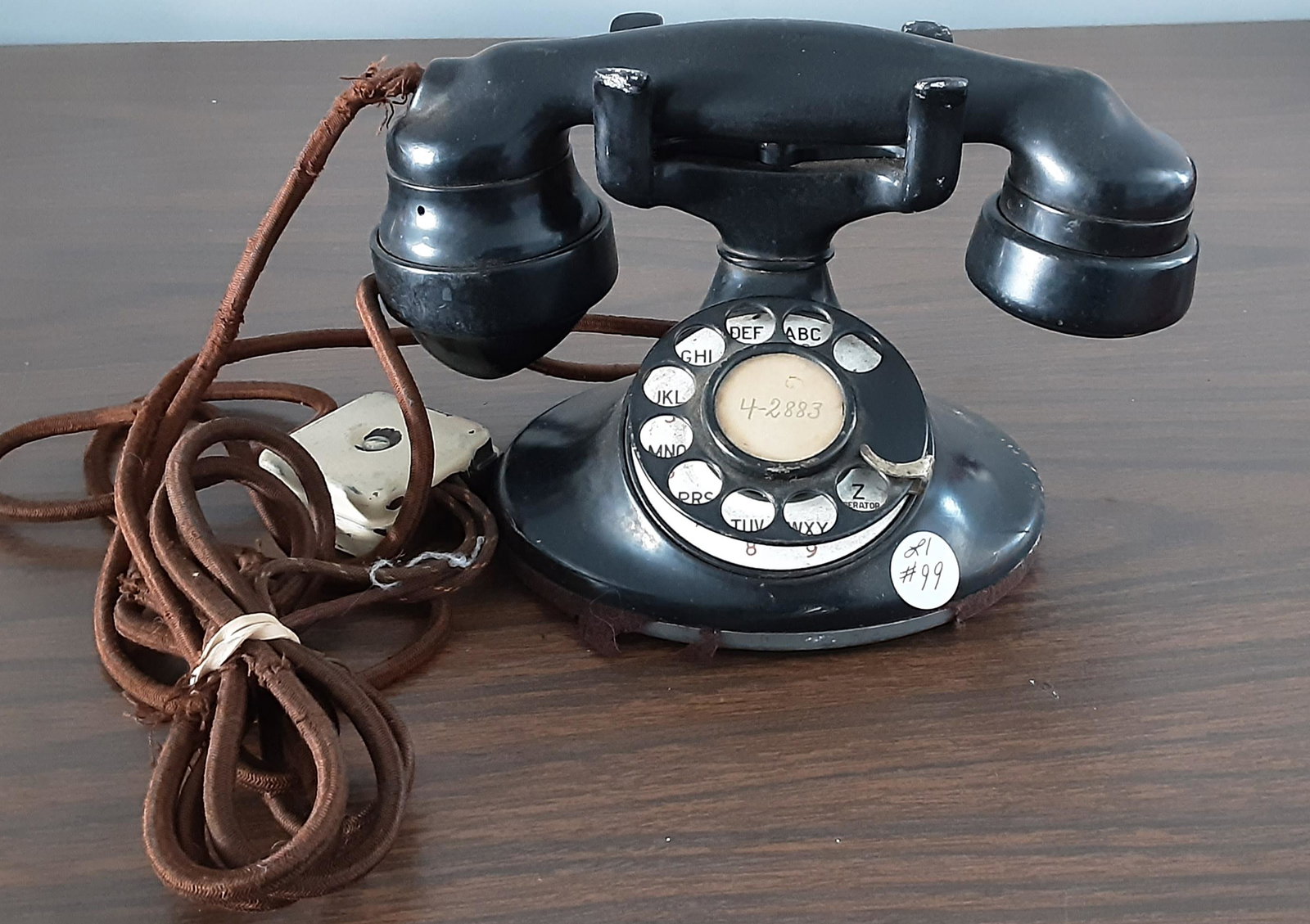 Bakelite dial telephone: 1930s /1940s Bakelite dial telephone. Not working period nice for display.