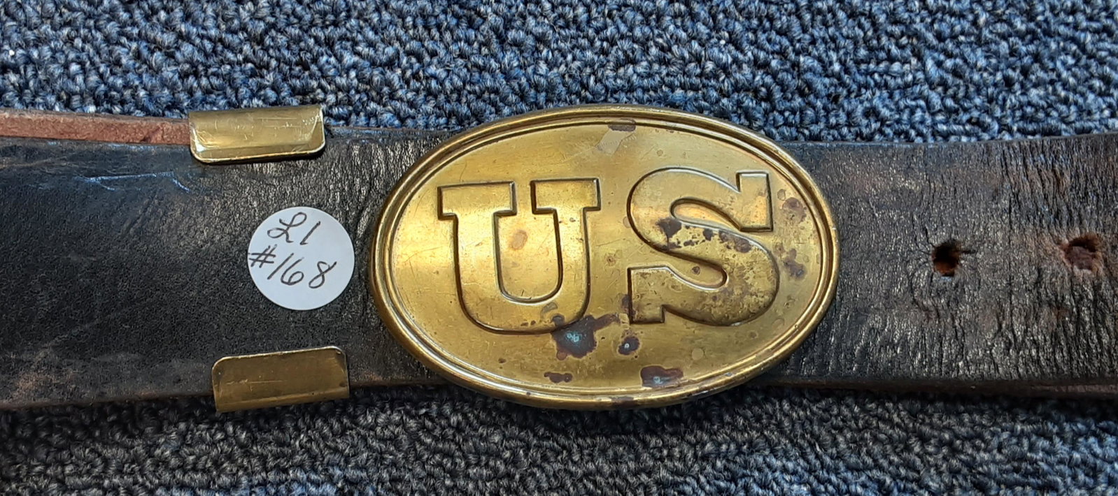 Original union civil war US Oval buckle and belt: Original union civil war US Oval buckle and belt.