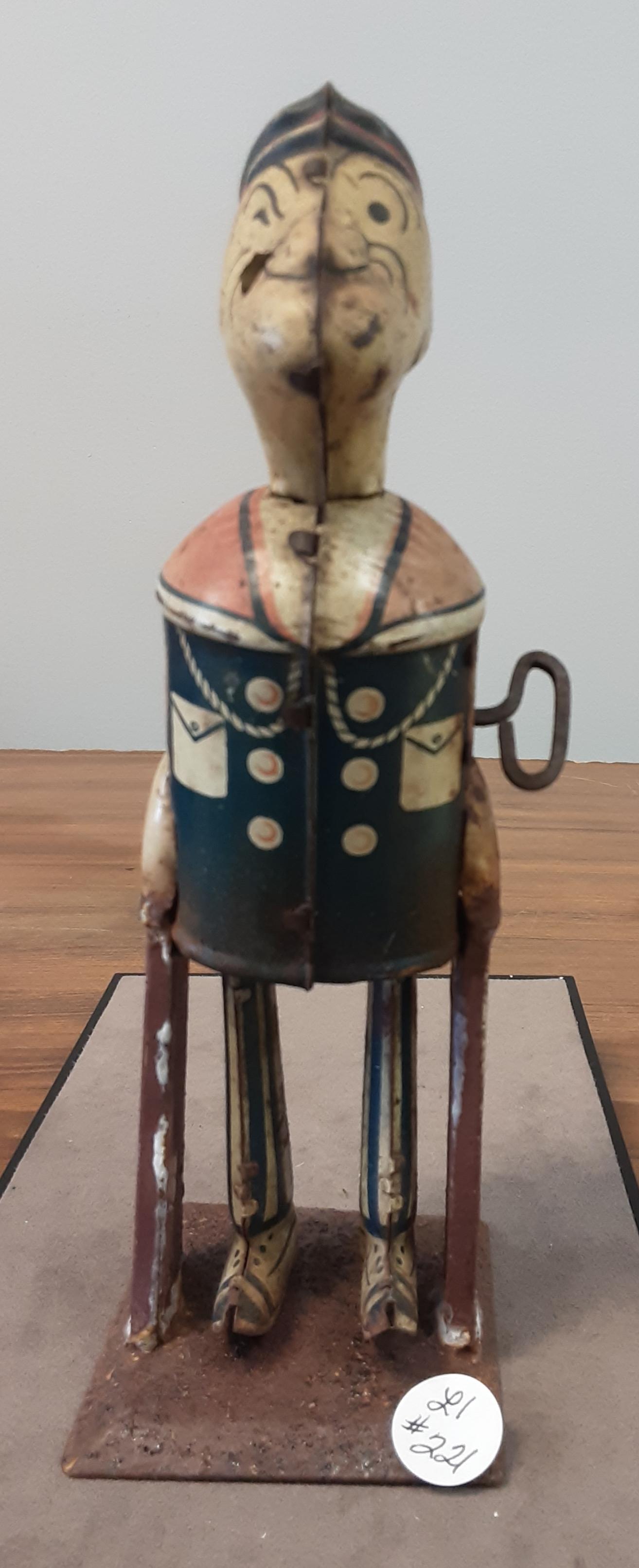 Early tin Popeye from the 1940s: Early tin Popeye from the 1940s. A scarce find for the toy collector.