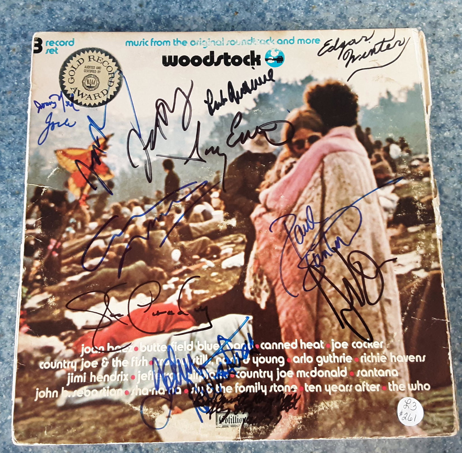 Rare, original, autographed Woodstock album Jacket: Rare, original , autographed Woodstock album , Graeme Nash, Edgar Winter, etc. Note you are bidding only on the record jacket. No records . A very cool piece to frame.