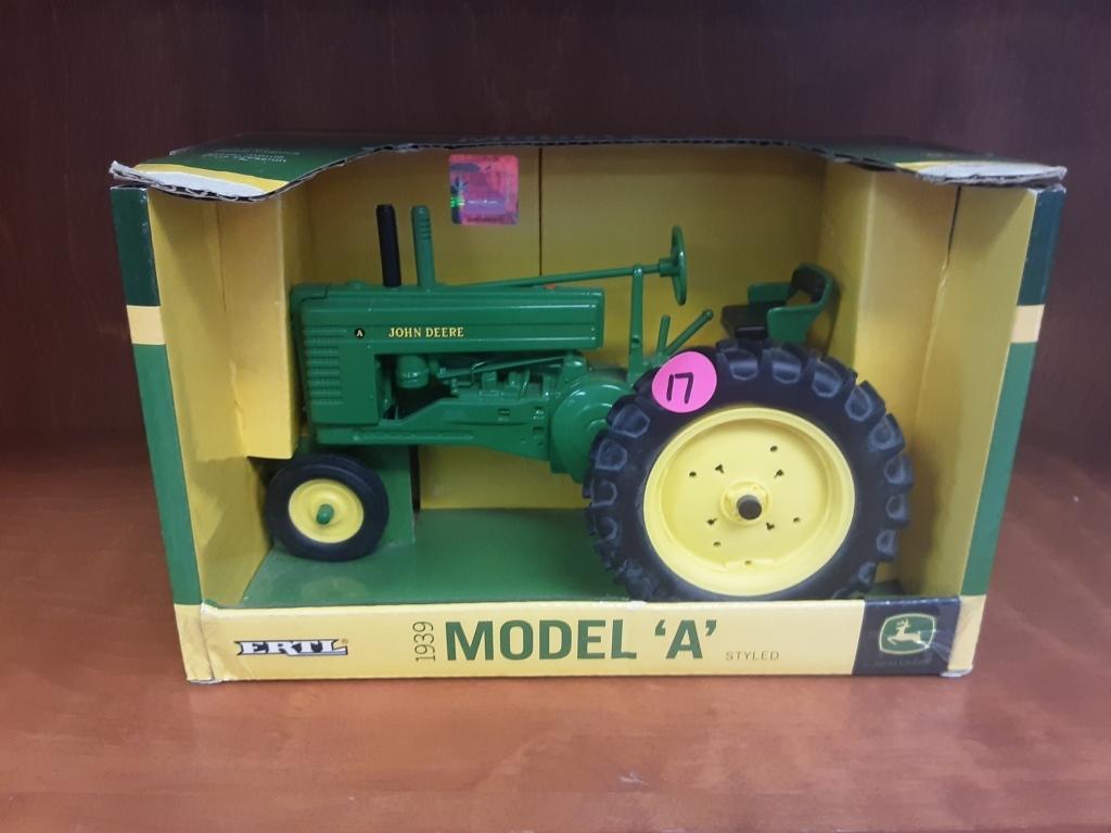 1939 MODEL A JOHN DEERE COLLECTIBLE TRACTOR You are: You are bidding on a 1939 MODEL A JOHN DEERE COLLECTIBLE TRACTOR. A great addition to your collection!
