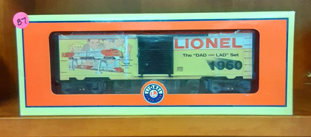 LIONEL 1960 "DAD AND LAD" TRAIN CAR You are bidding on: You are bidding on a LIONEL 1960 "DAD AND LAD" TRAIN CAR, a wonderful and unique addition to your collection!