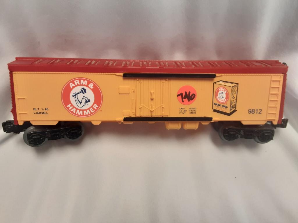 LIONEL ARM & HAMMER BILLBOARD REEFER CAR 9812 You are: You are bidding on a LIONEL ARM & HAMMER BILLBOARD REEFER CAR 9812 A great addition to your collection!