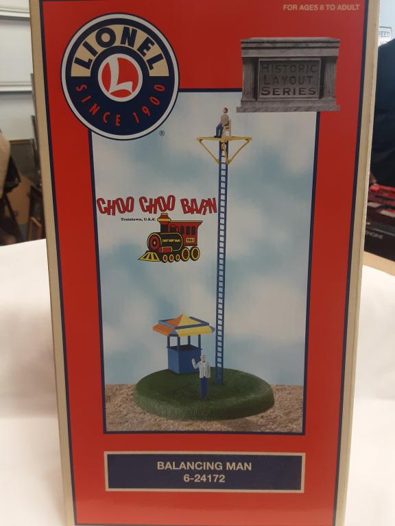 LIONEL BALANCING MAN ACCESSORY 6-24172 You are bidding: You are bidding on a LIONEL BALANCING MAN ACCESSORY 6-24172 A great addition to your collection!