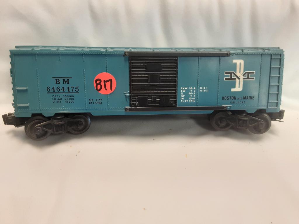 LIONEL BOSTON AND MAINE RAILROAD YOU ARE BIDDING ON A: YOU ARE BIDDING ON A LIONEL BOSTON AND MAINE RAILROAD... A VERY NICE ITEM TO ADD TO YOUR COLLECTION!