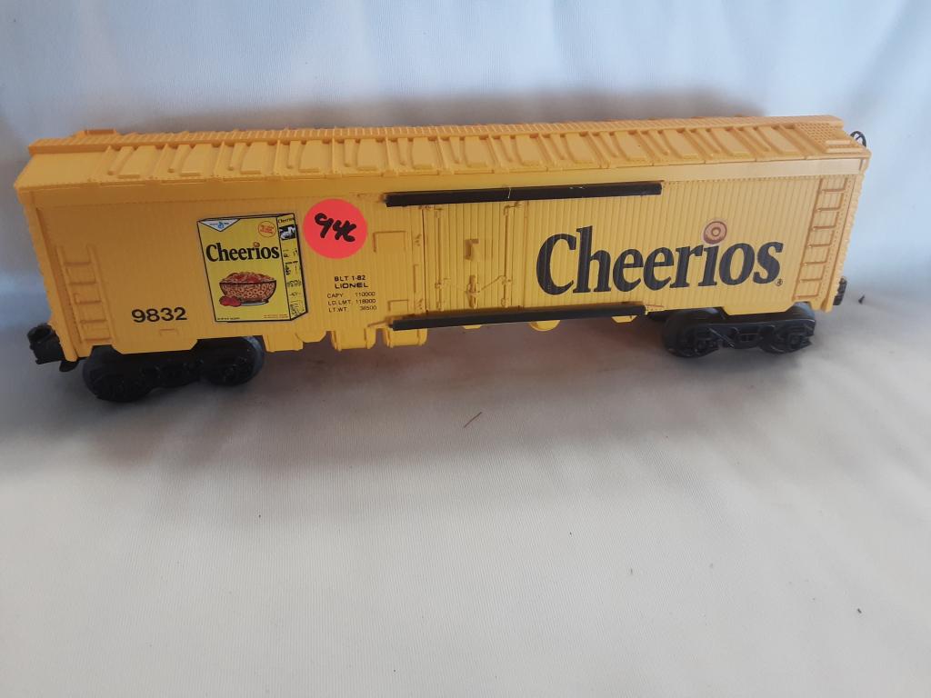 LIONEL CHEERIOS BOXCAR: LIONEL CHEERIOS BOXCAR