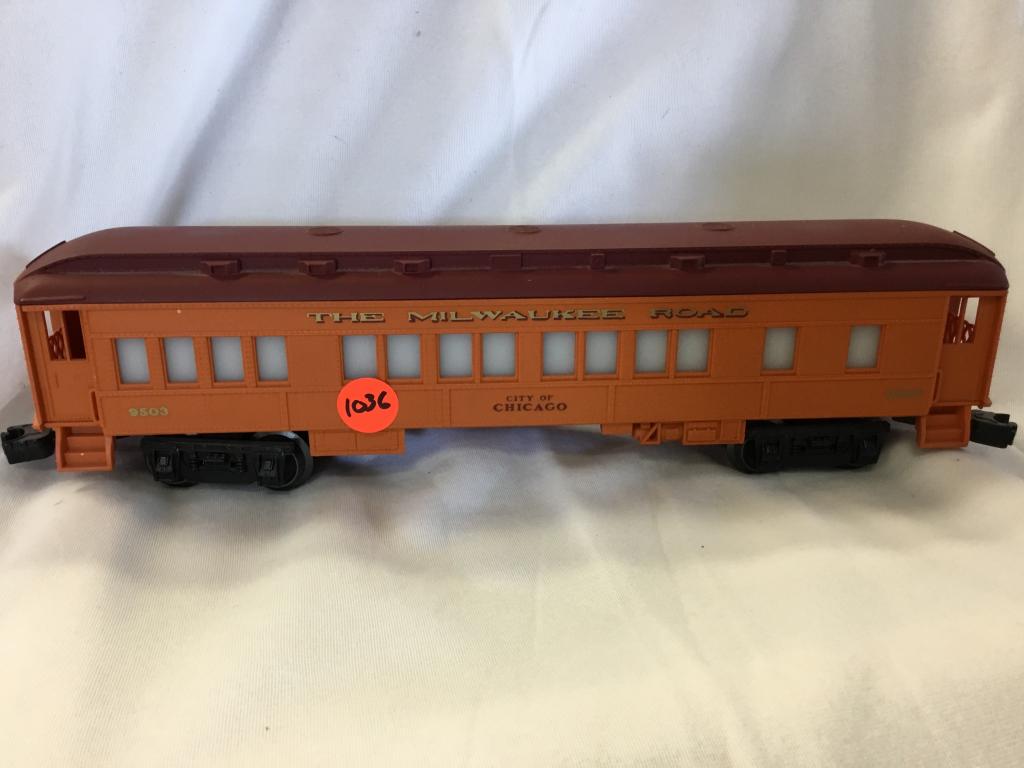 LIONEL MILWAUKEE ROAD CITY OF CHICAGO PASS. CAR You are: You are bidding on a LIONEL MILWAUKEE ROAD CITY OF CHICAGO PASS. CAR... a great item to add to your collection!