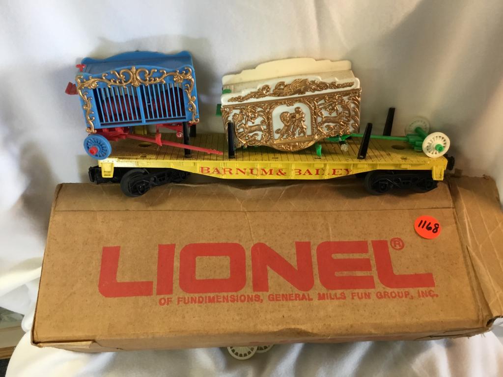 LIONEL BARNUM AND BAILEY FLAT BED HAULER You are: You are bidding on a LIONEL BARNUM AND BAILEY FLAT BED HAULER... a very nice collector's item to add to your collection!
