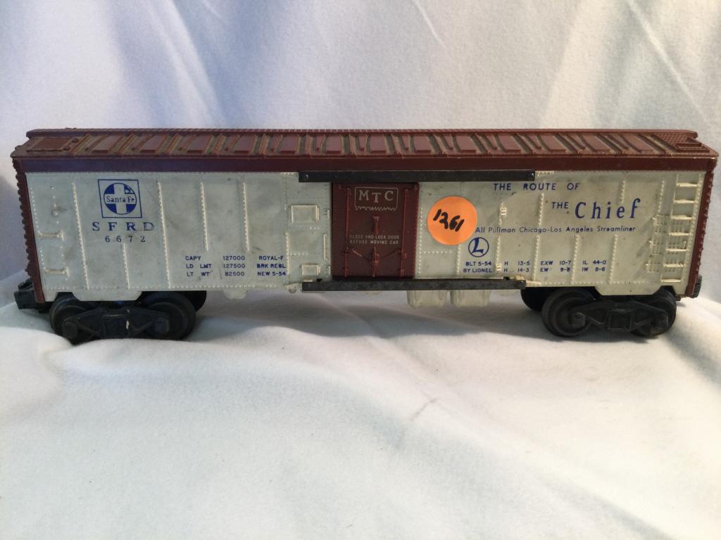 LIONEL SFRD #9672 BOX CAR YOU ARE BIDDING ON A LIONEL: YOU ARE BIDDING ON A LIONEL SFRD #9672 BOX CAR... A GREAT ADDITION TO YOUR COLLECTION!