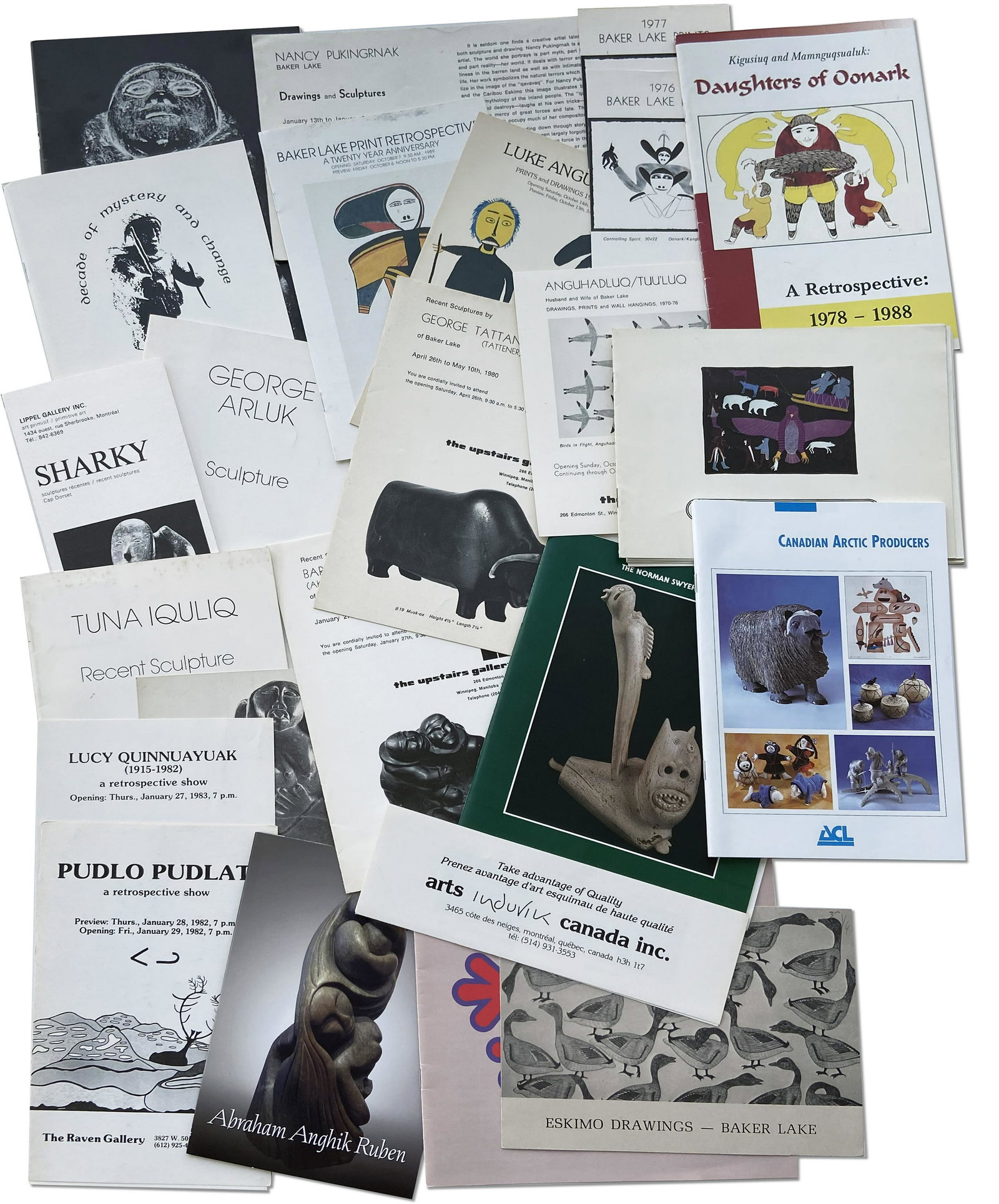 Quantity of Ephemera: Quantity of Ephemera (Gallery Postcards, invitations, pamphlets, and small exhibition catalogues) Lot includes: Los Angeles, Cal